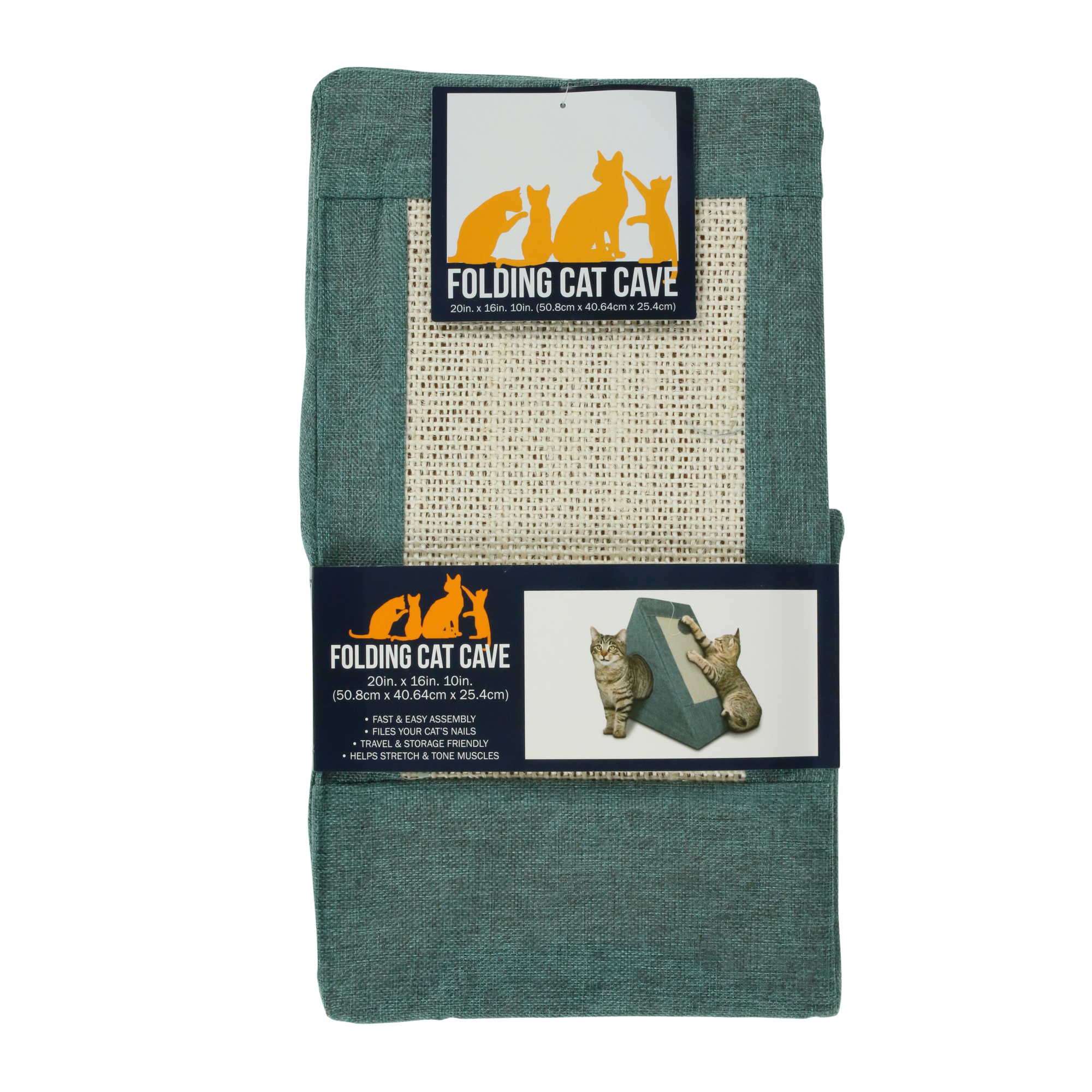 American Cat Club™ Folding Cave w/ Scratch Pad 21in