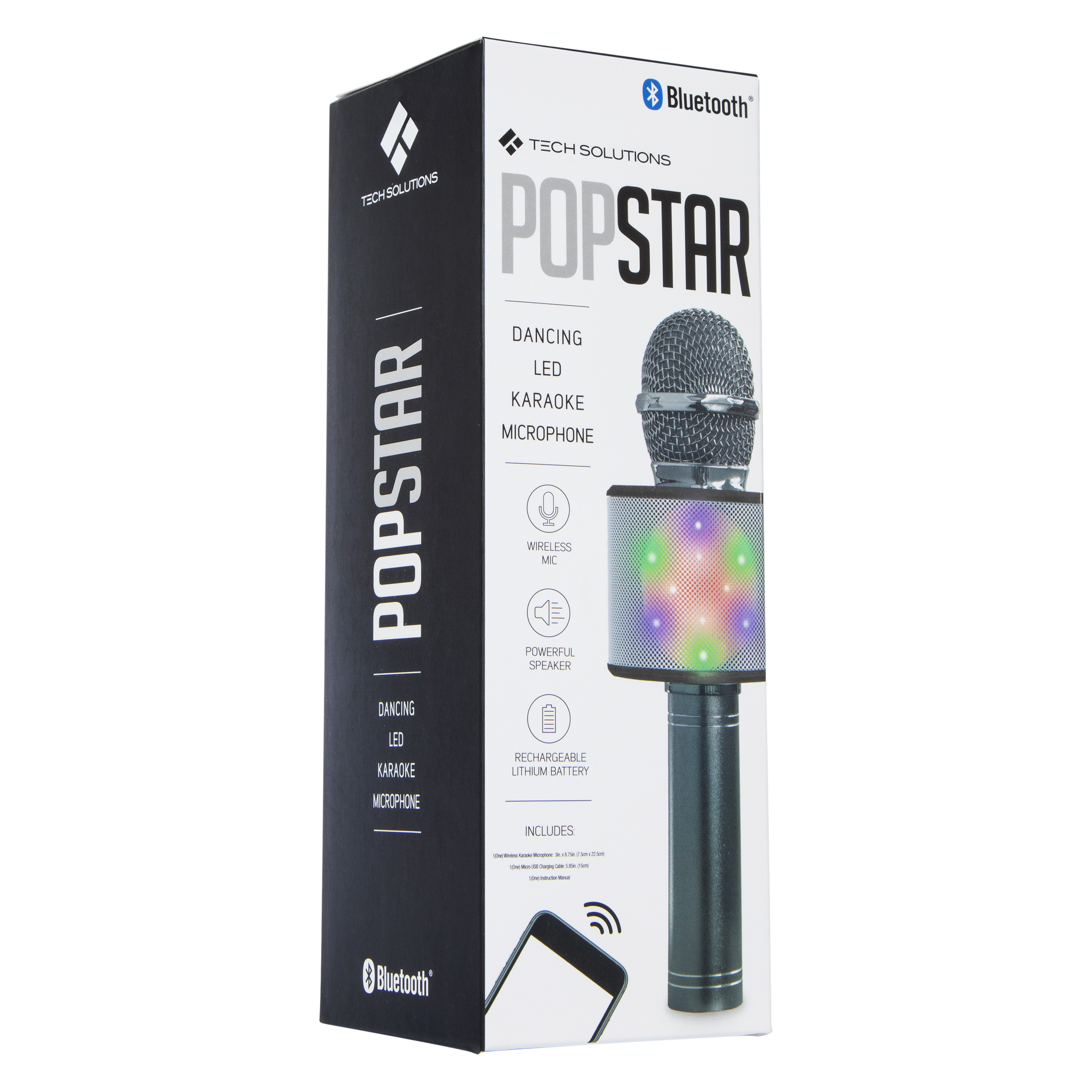 Popstar Dancing LED Bluetooth® Karaoke Microphone