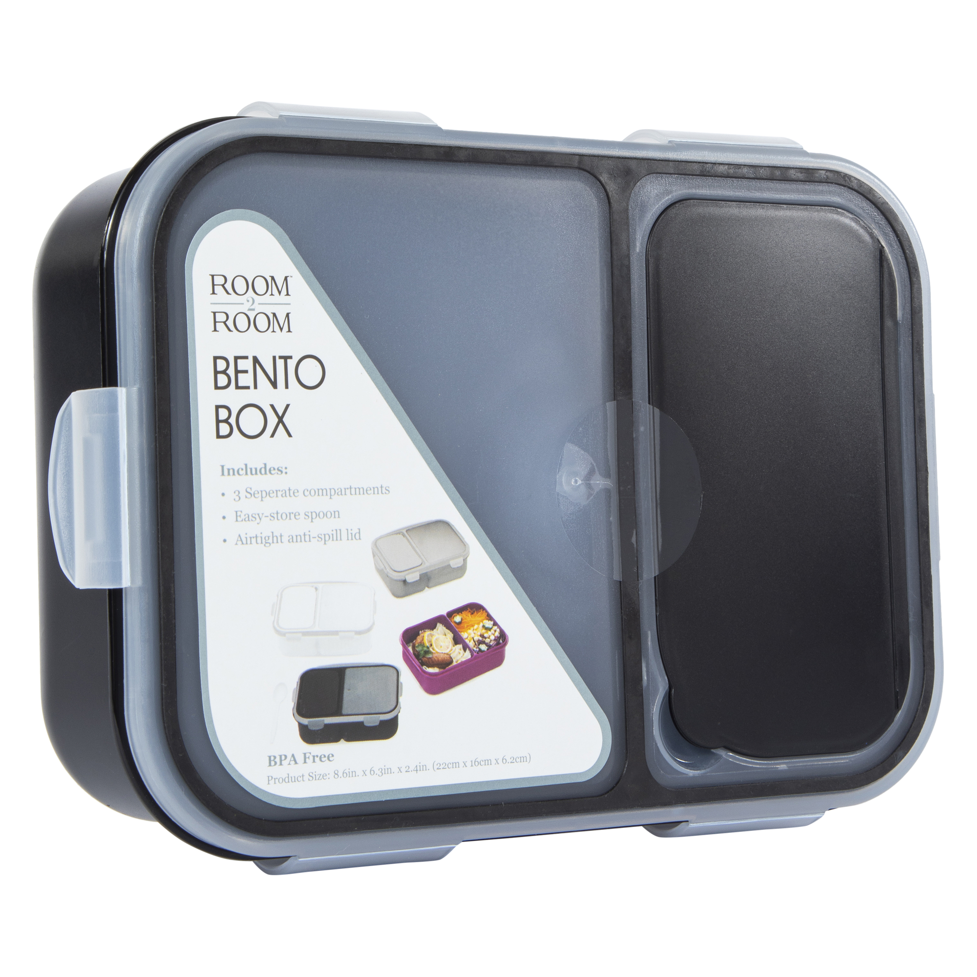 Bpa-Free Bento Box Food Storage Container 8.6in x 6.3in