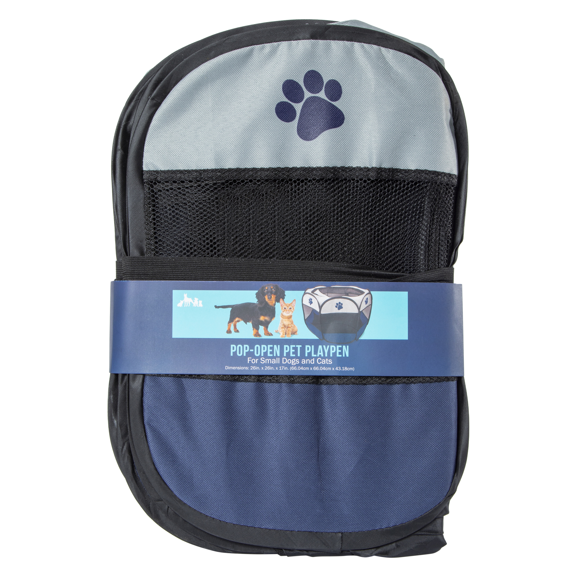 Pop-Open Pet Playpen For Small Dogs & Cats 26in x 17in