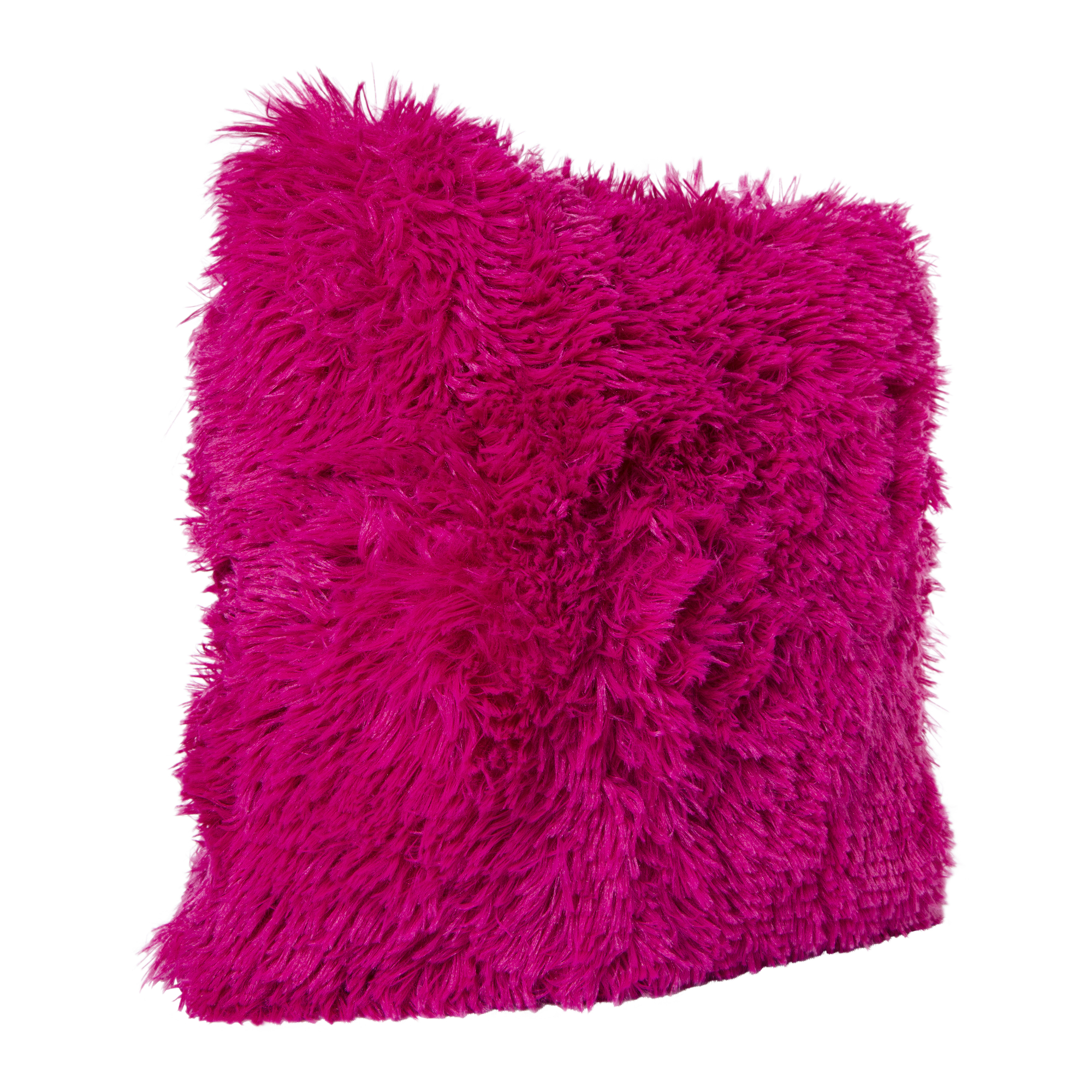 High Pile Faux Fur Pillow 16in
