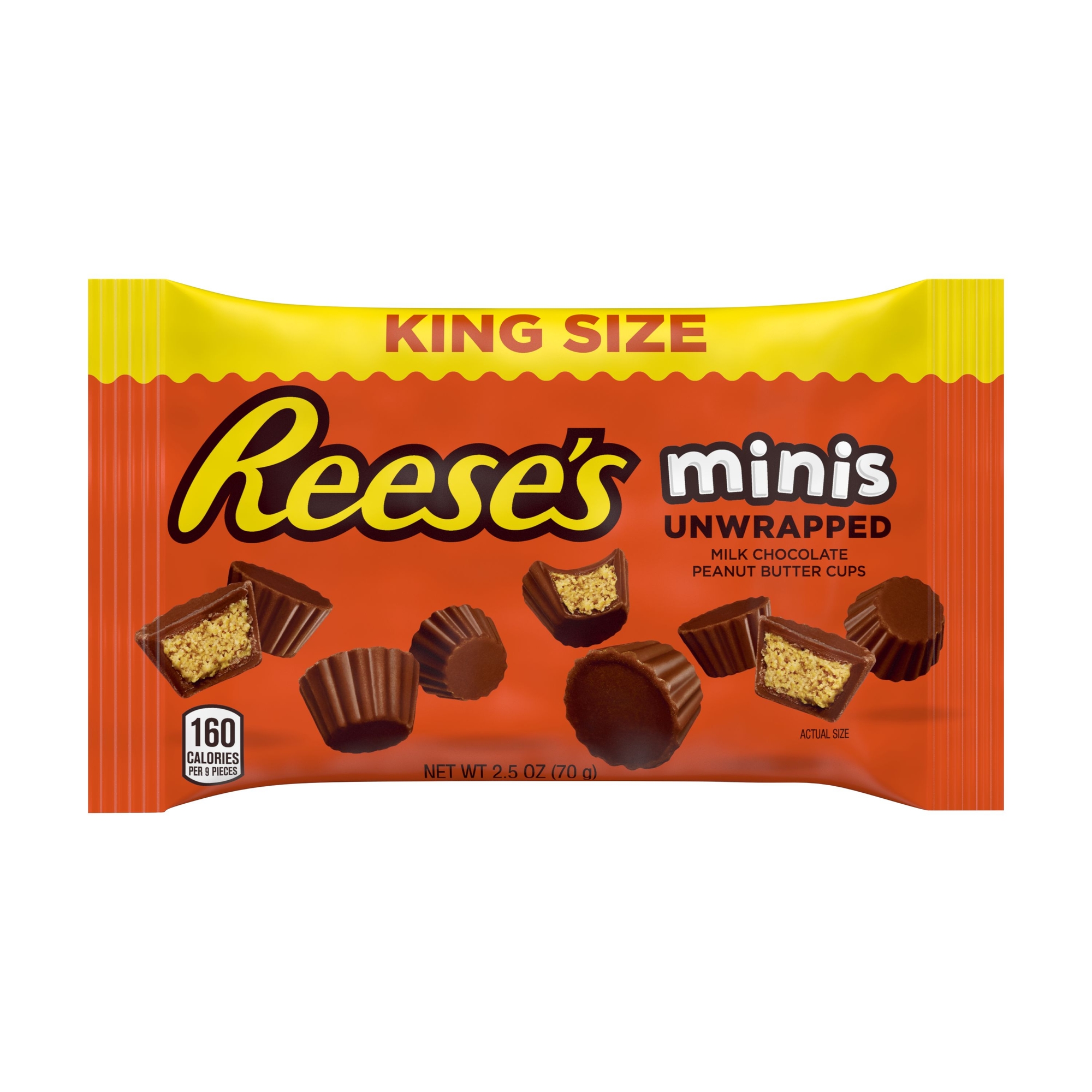 Reese's® Minis Unwrapped Peanut Butter Cups King Size Bag 2.5oz