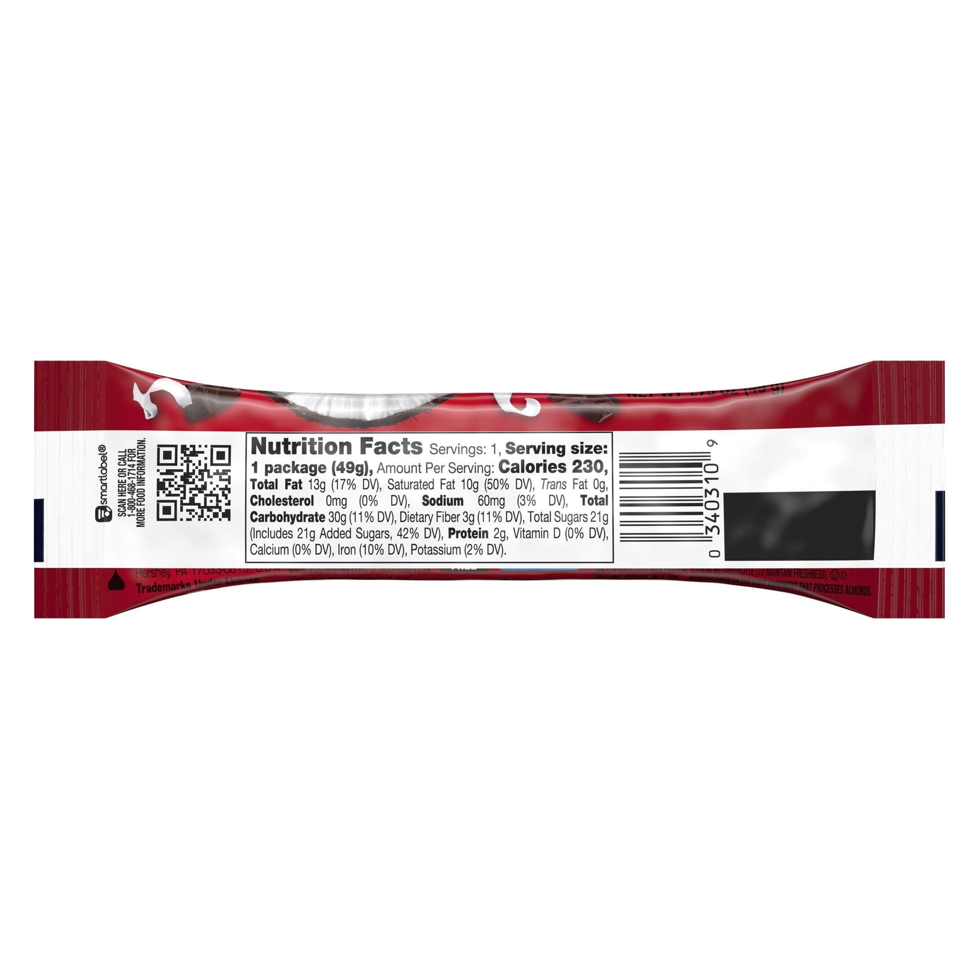 Mounds® Dark Chocolate & Coconut Bar 1.75oz