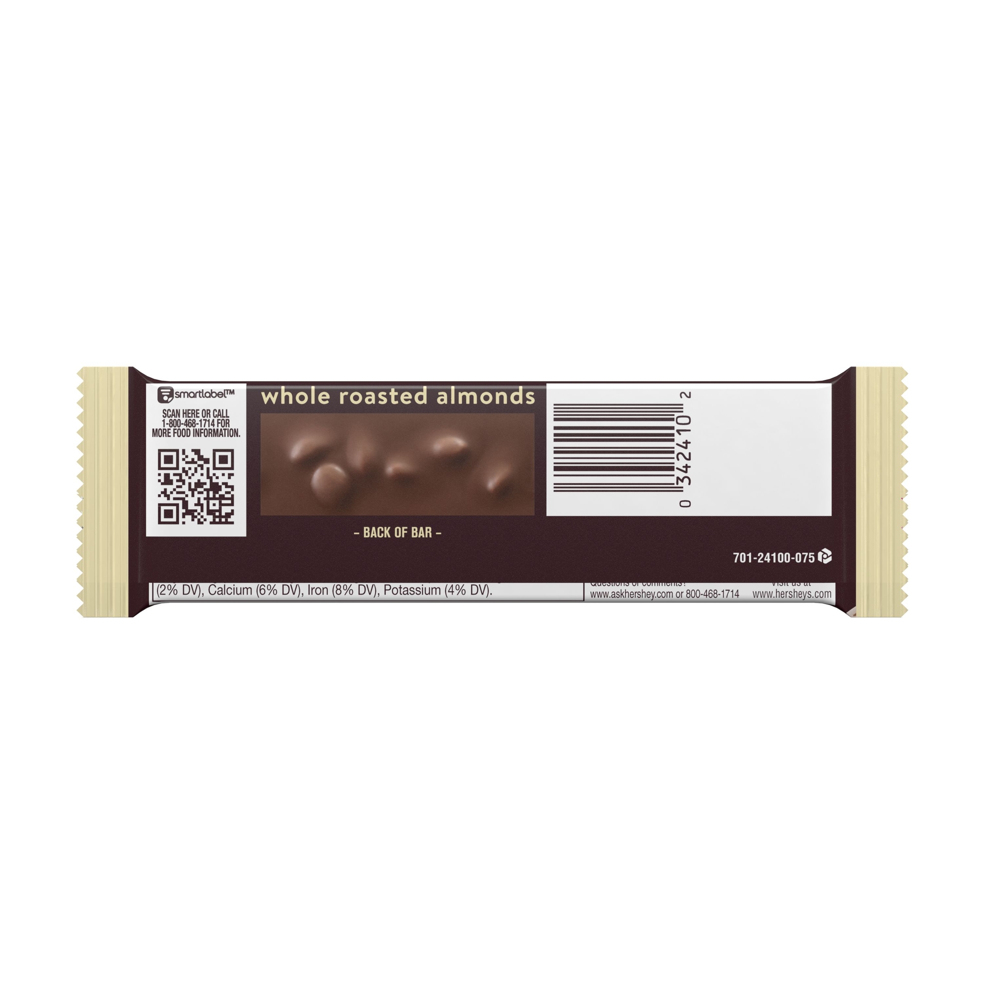 Hershey's® Milk Chocolate Whole Almonds Candy Bar 1.45oz