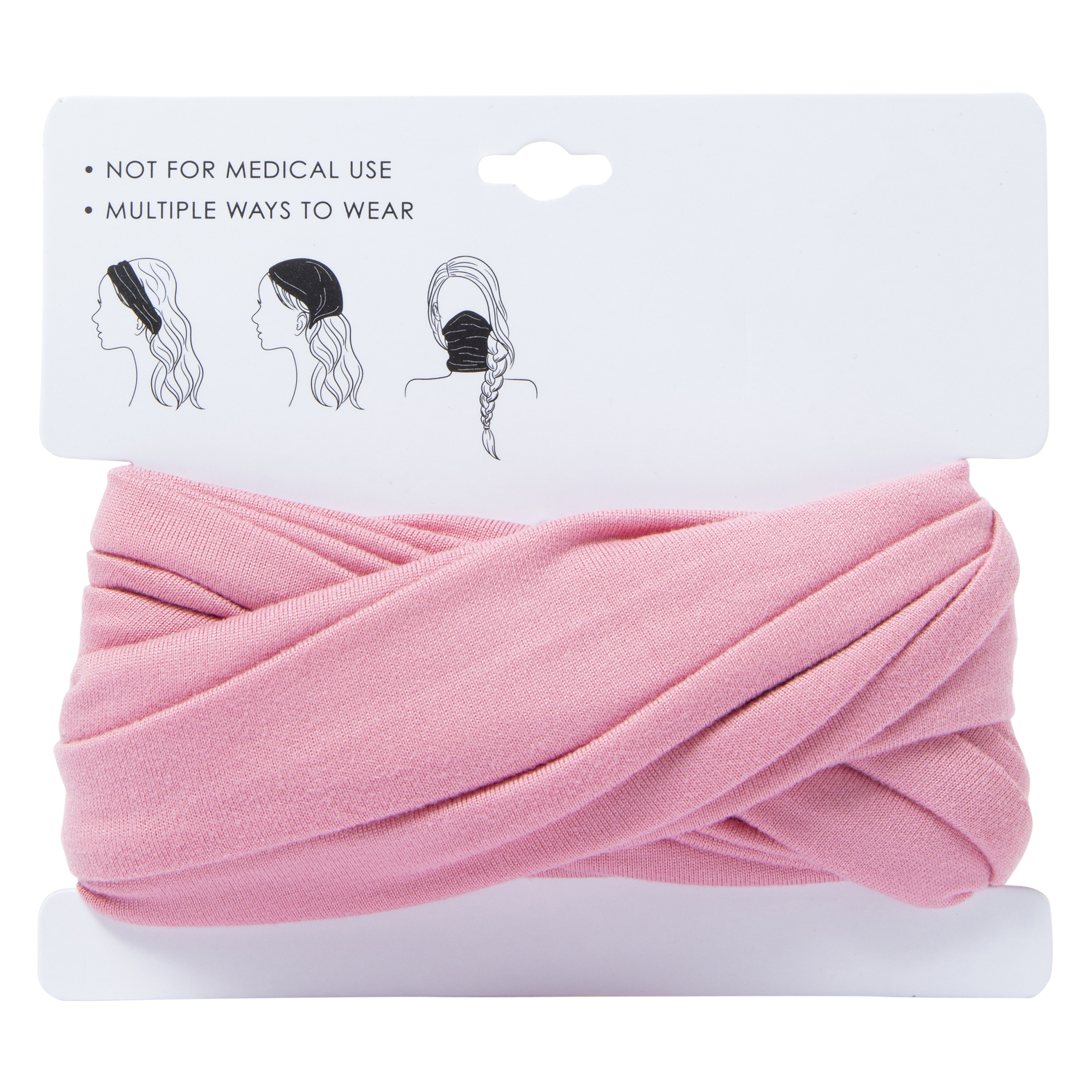 Multi-Wear Fabric Headband/Neck Gaiter - Blush