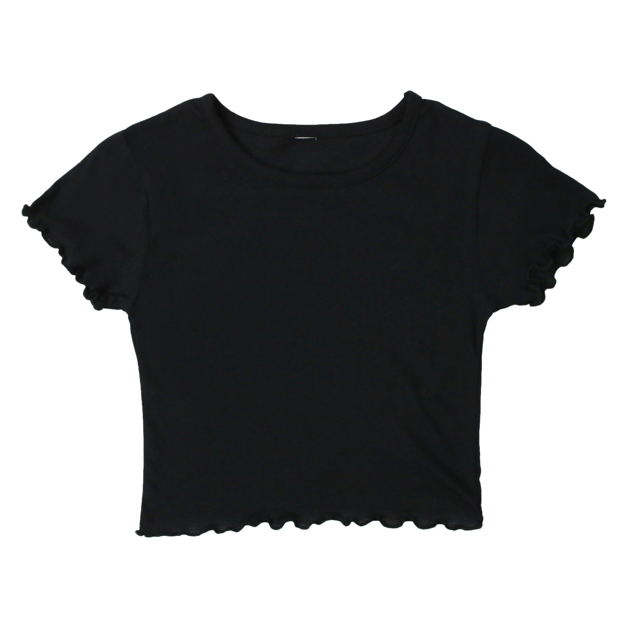 Baby Tee With Lettuce Hem