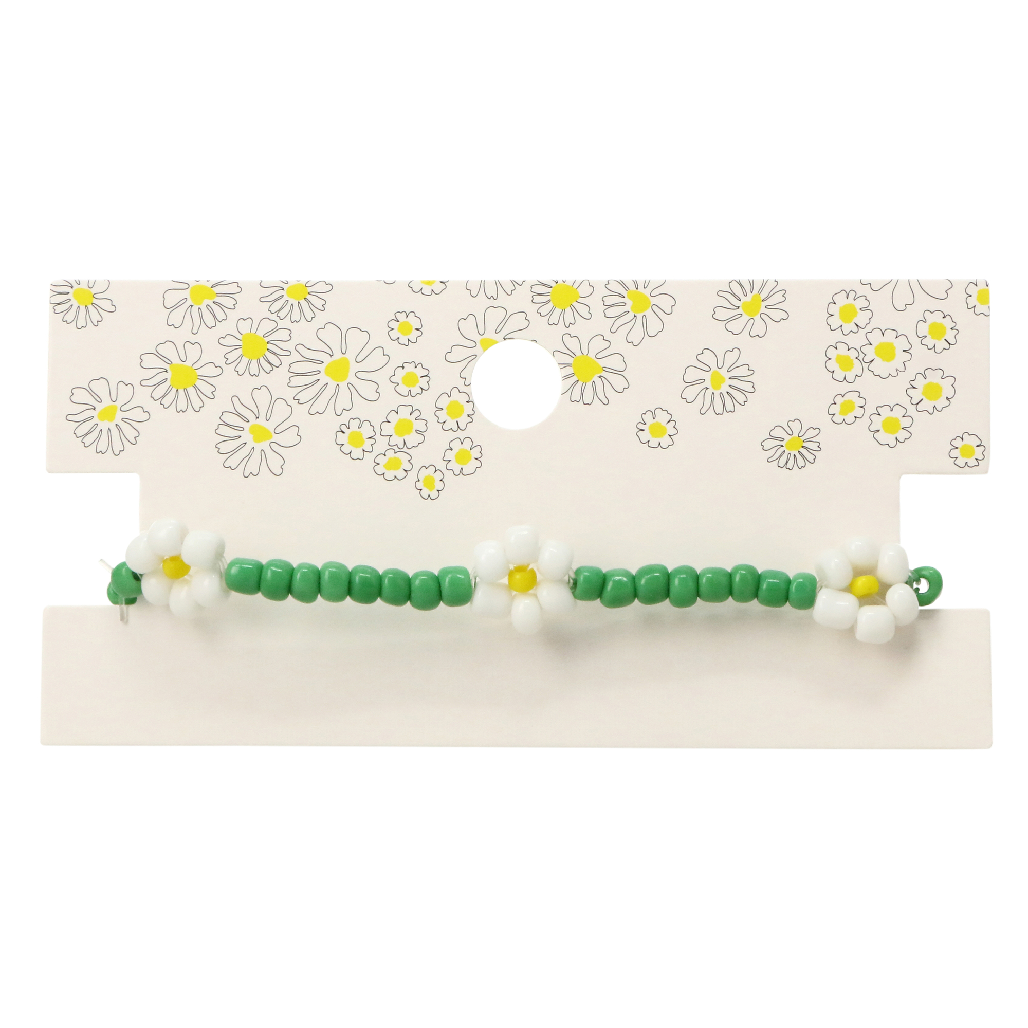 Seed Bead & Daisy Bracelet