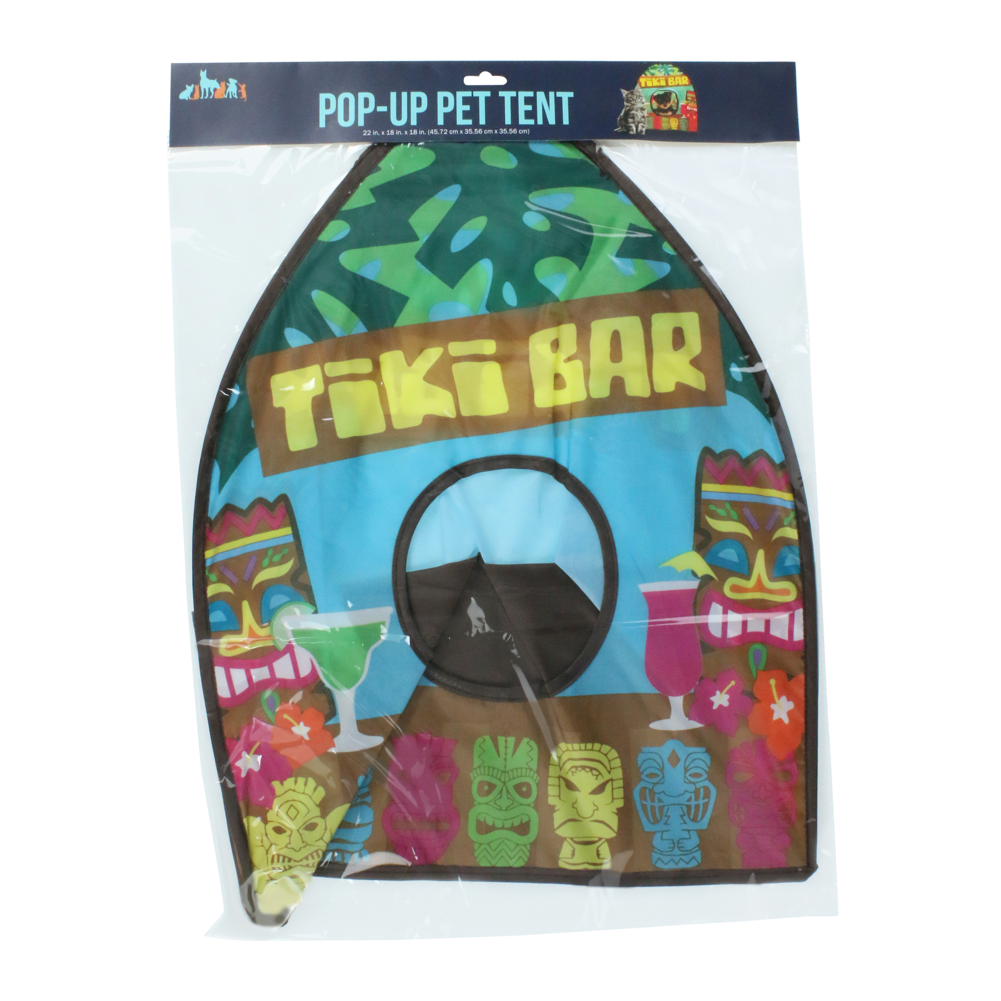Tiki Bar Pop-Up Pet Hut 22in x 18in