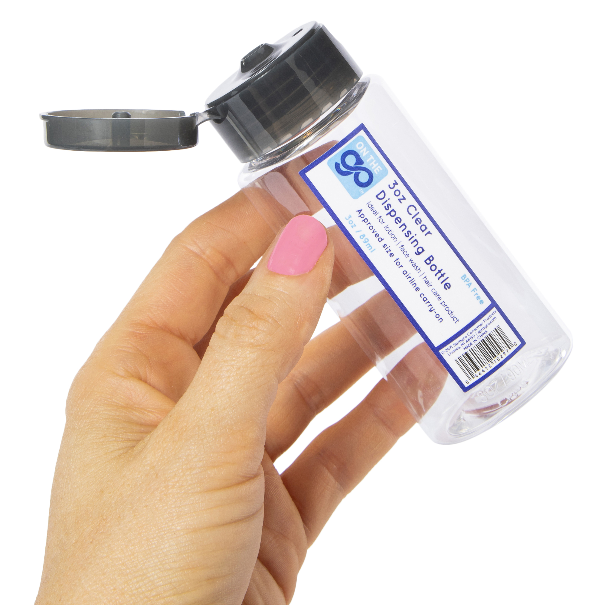 Reusable 3oz Travel Bottle