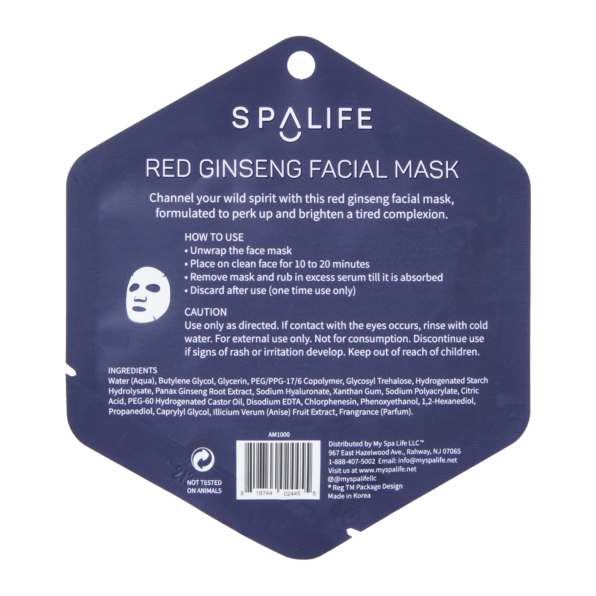 Energize Red Ginseng Facial Sheet Mask