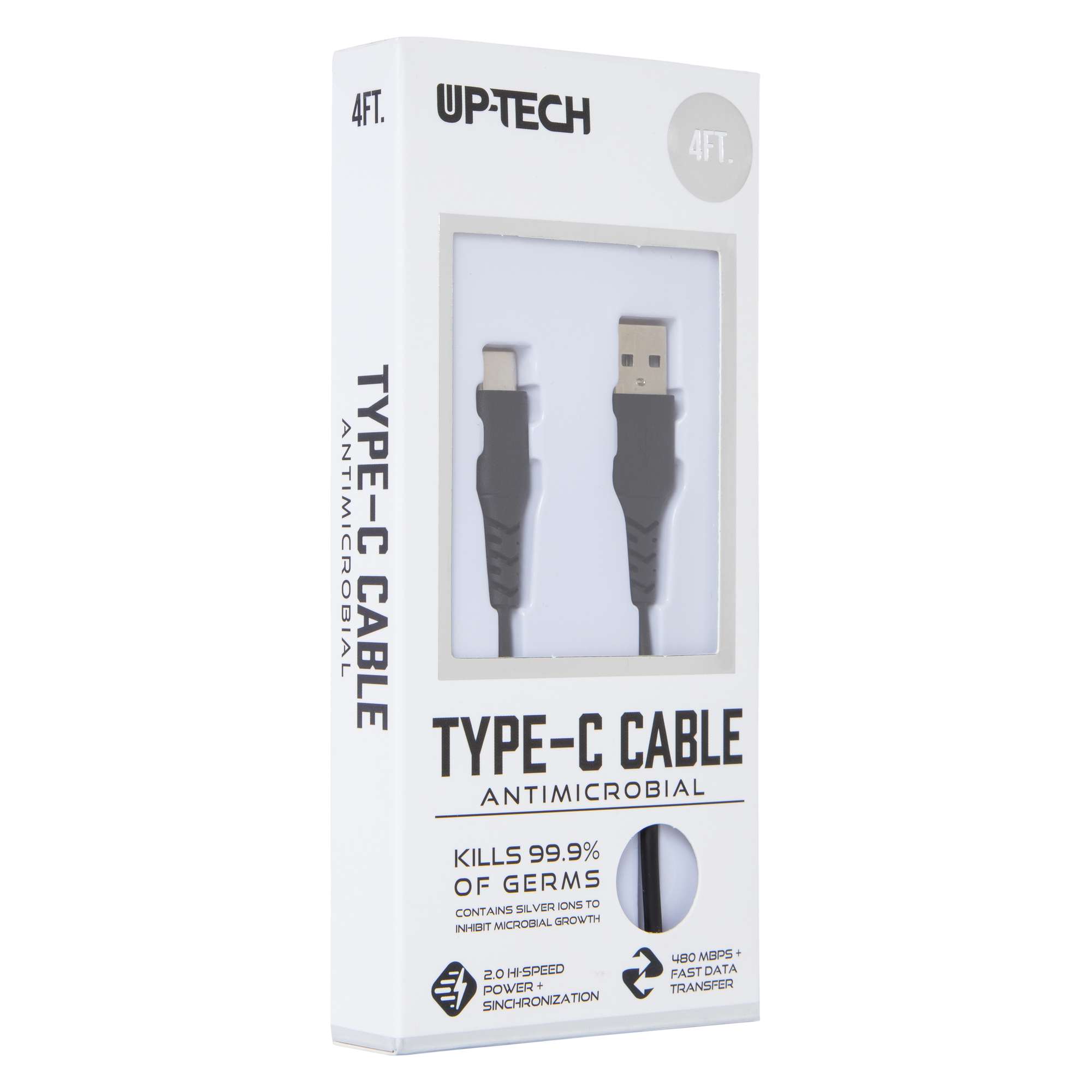 4ft Antimicrobial USB-C Cable