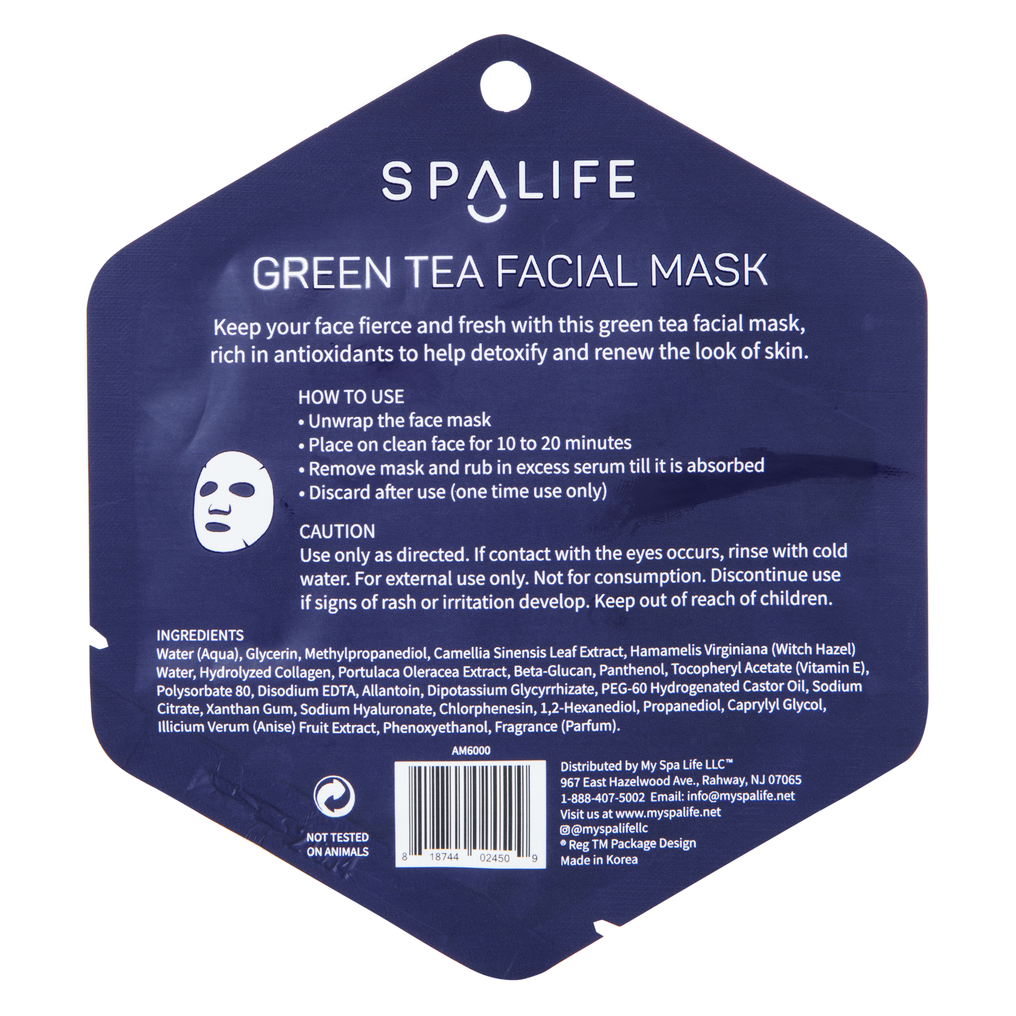 Detox Green Tea Facial Sheet Mask