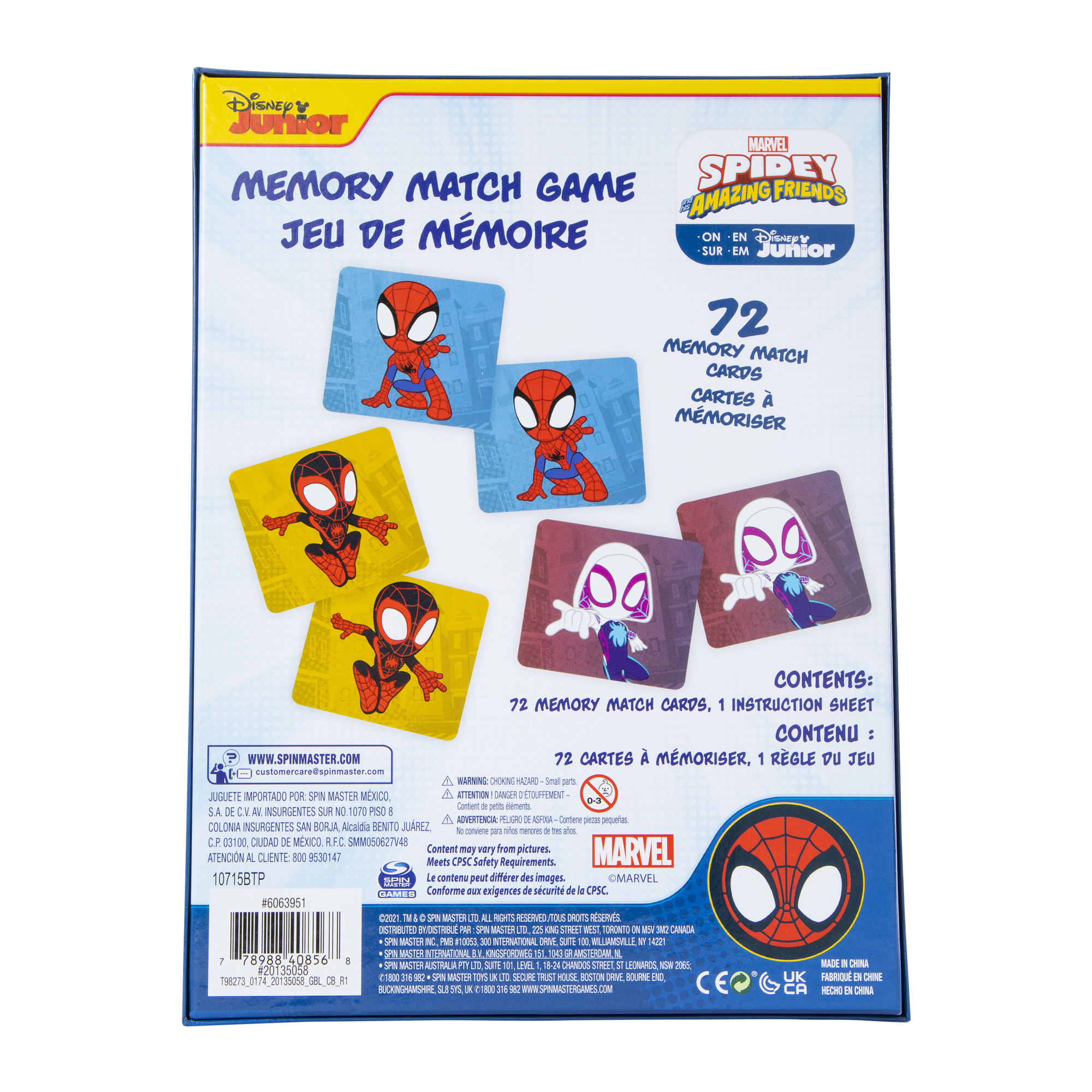 Marvel® Spidey And His Amazing Friends™ Memory Match Card Game