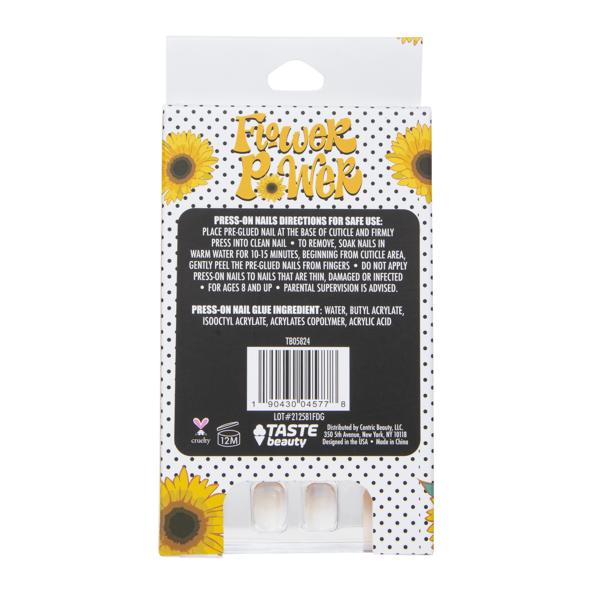 Flower Power Press-On Nails 18-Piece Set