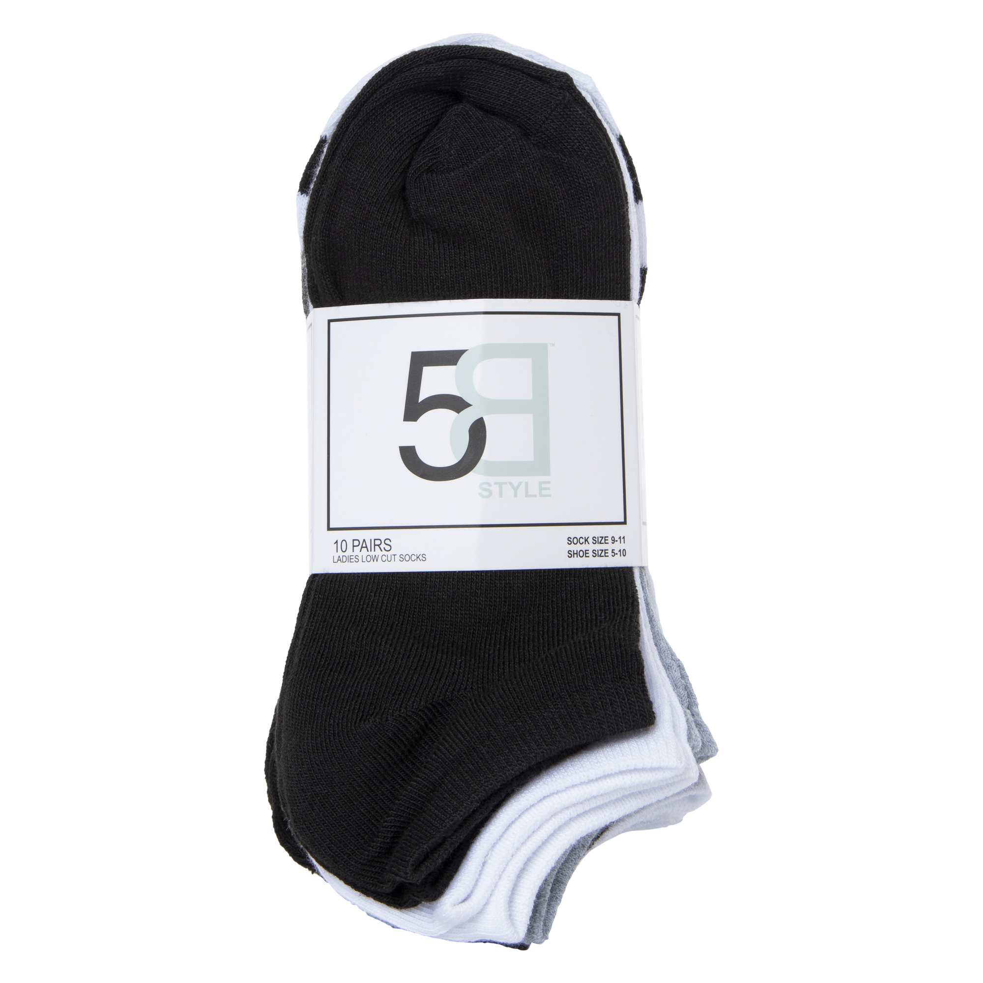 Low-Cut Ankle Socks 10-Pack - Solids & Stripes