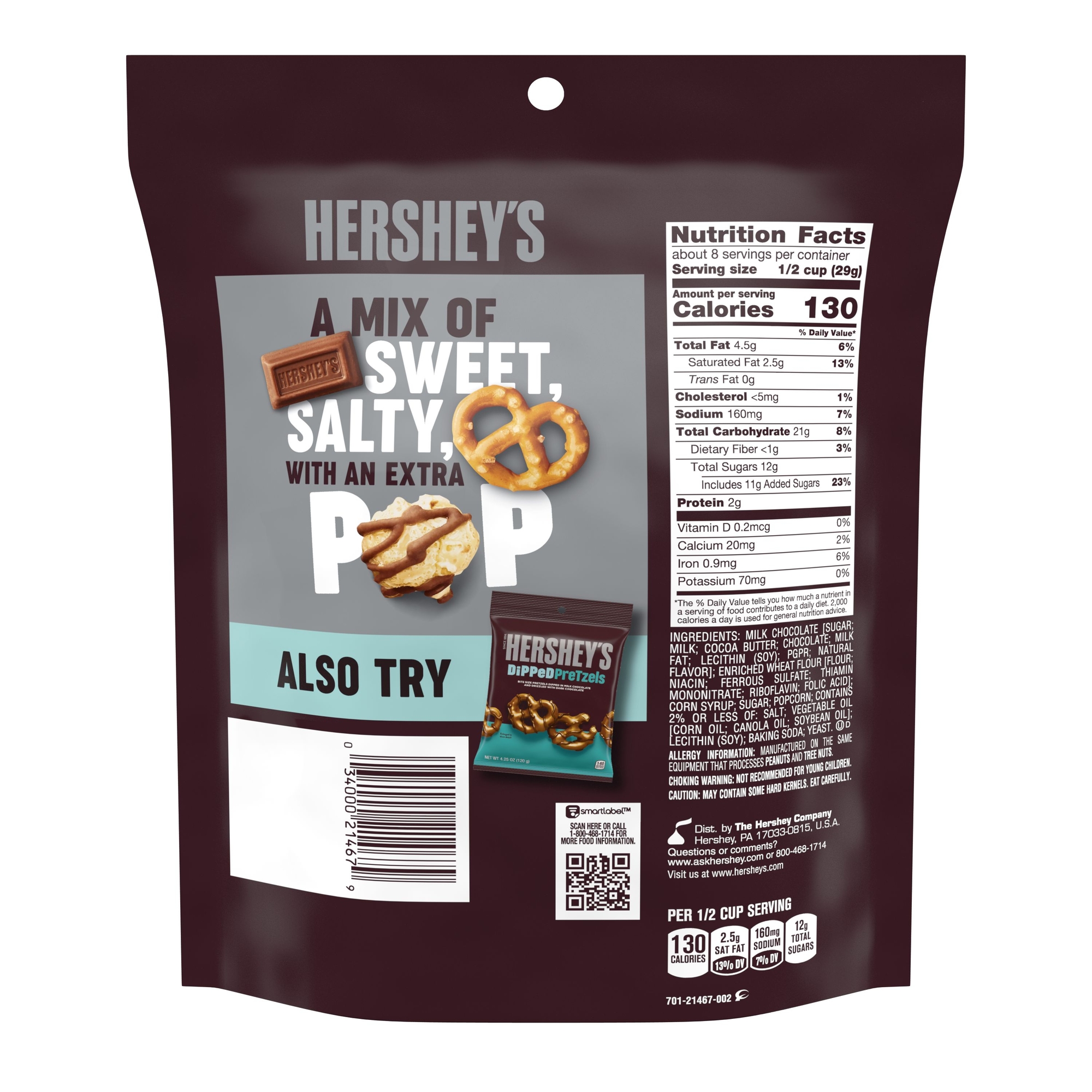 Hershey's Popped Snack Mix 8oz