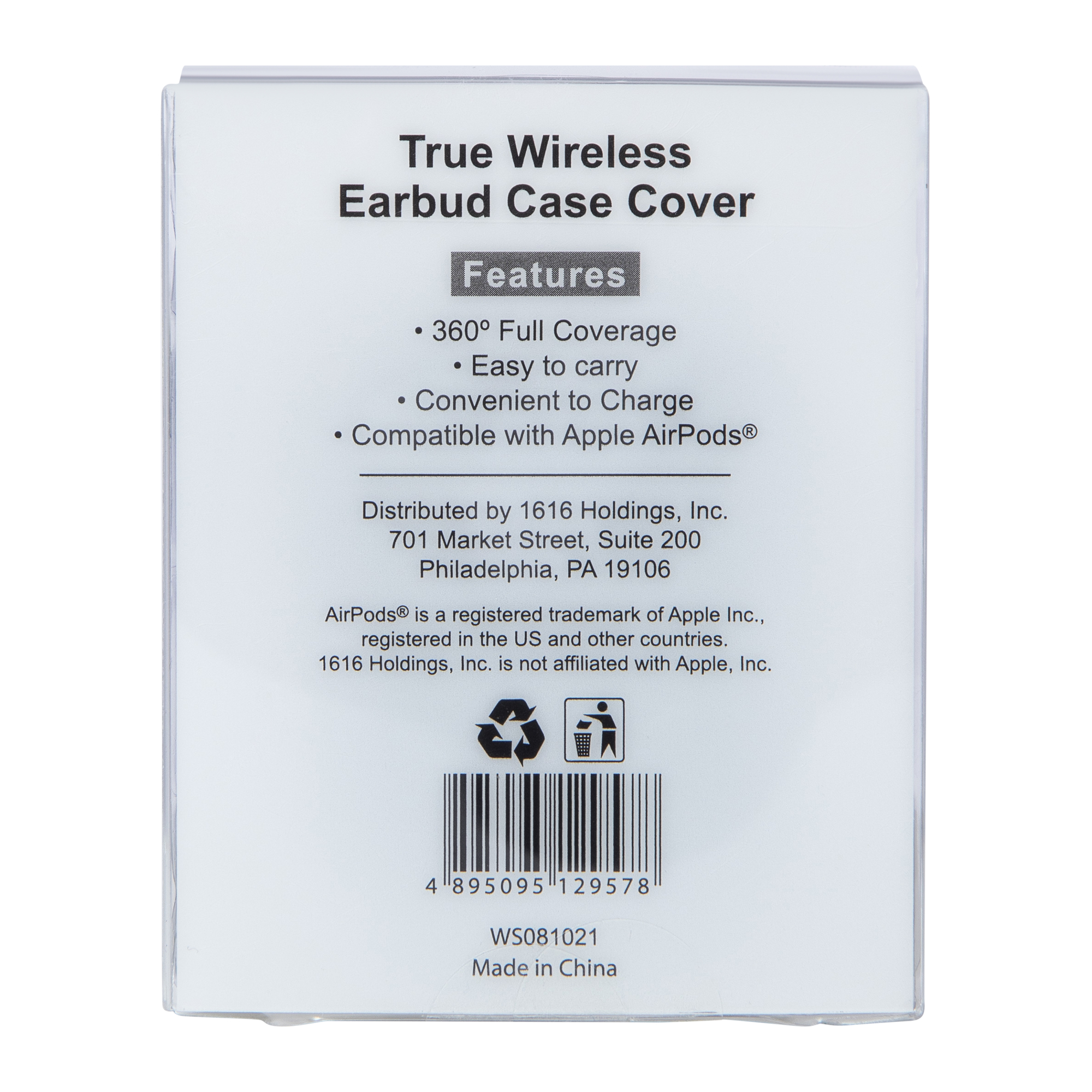 True Wireless Ear Buds Case Cover For Apple Airpods®