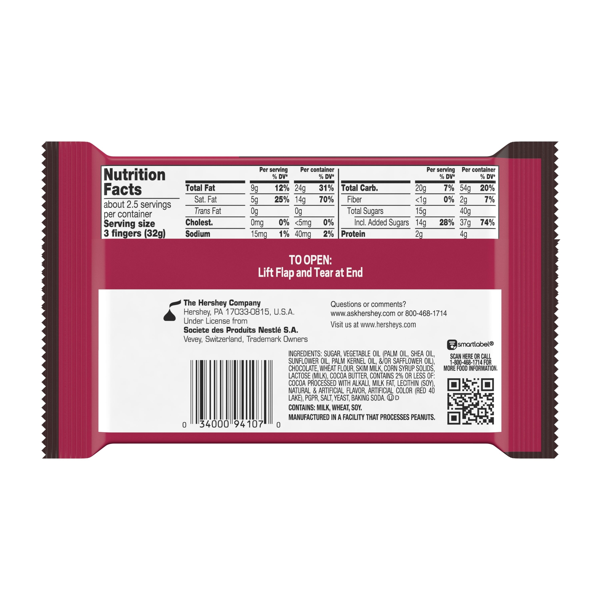 Kit Kat® Duos Strawberry + Dark Chocolate King Size Candy Bar 3oz