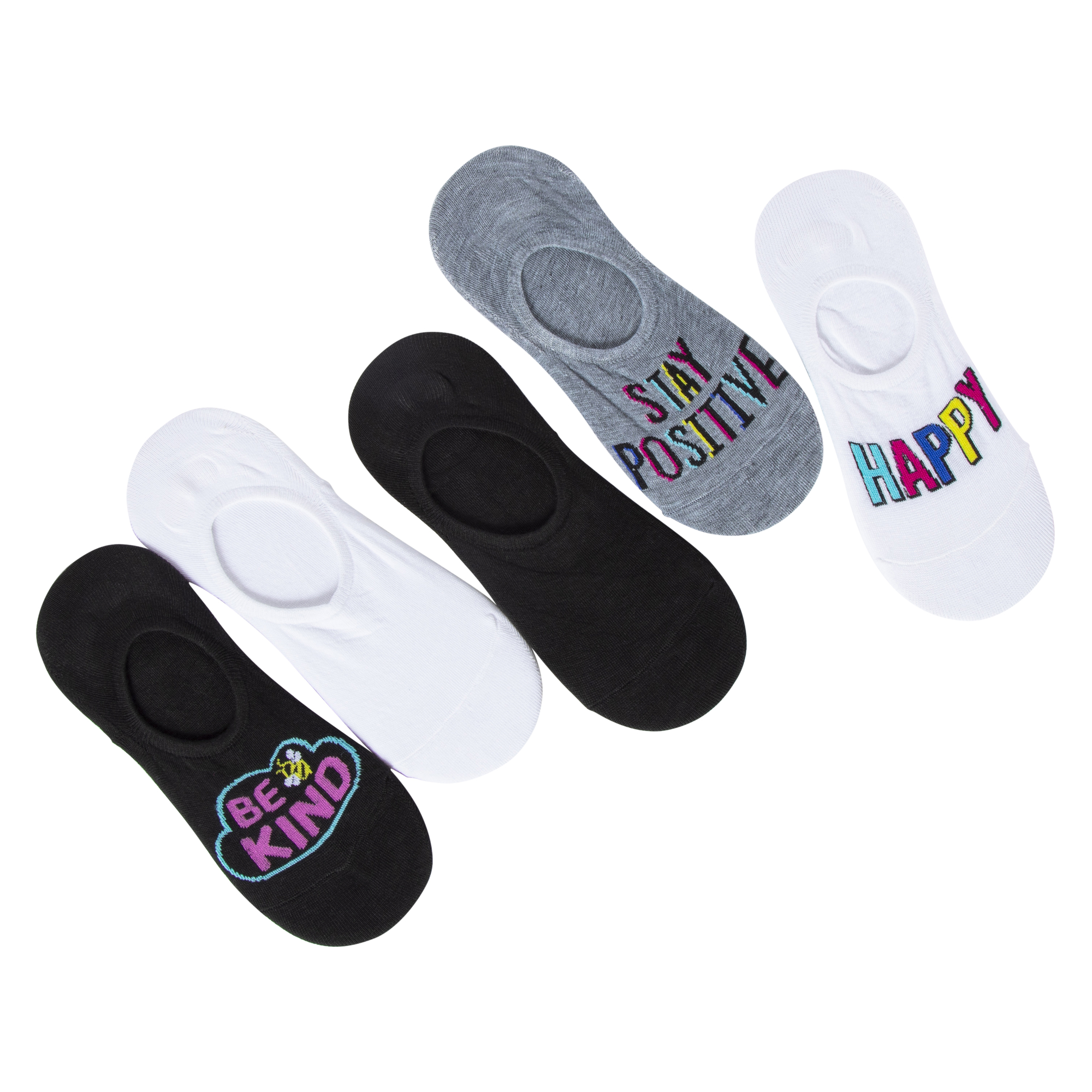No-Show Sneaker Liner Socks 5-Pack - Be Kind