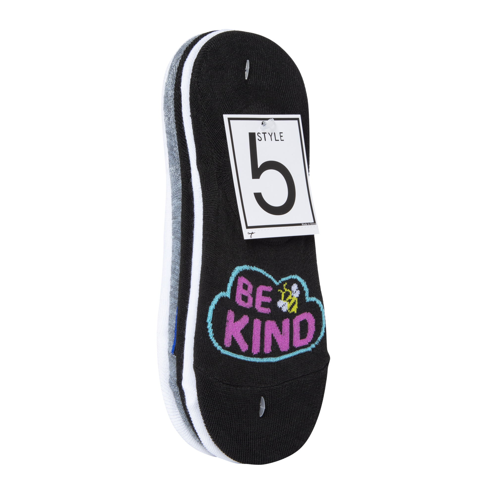 No-Show Sneaker Liner Socks 5-Pack - Be Kind