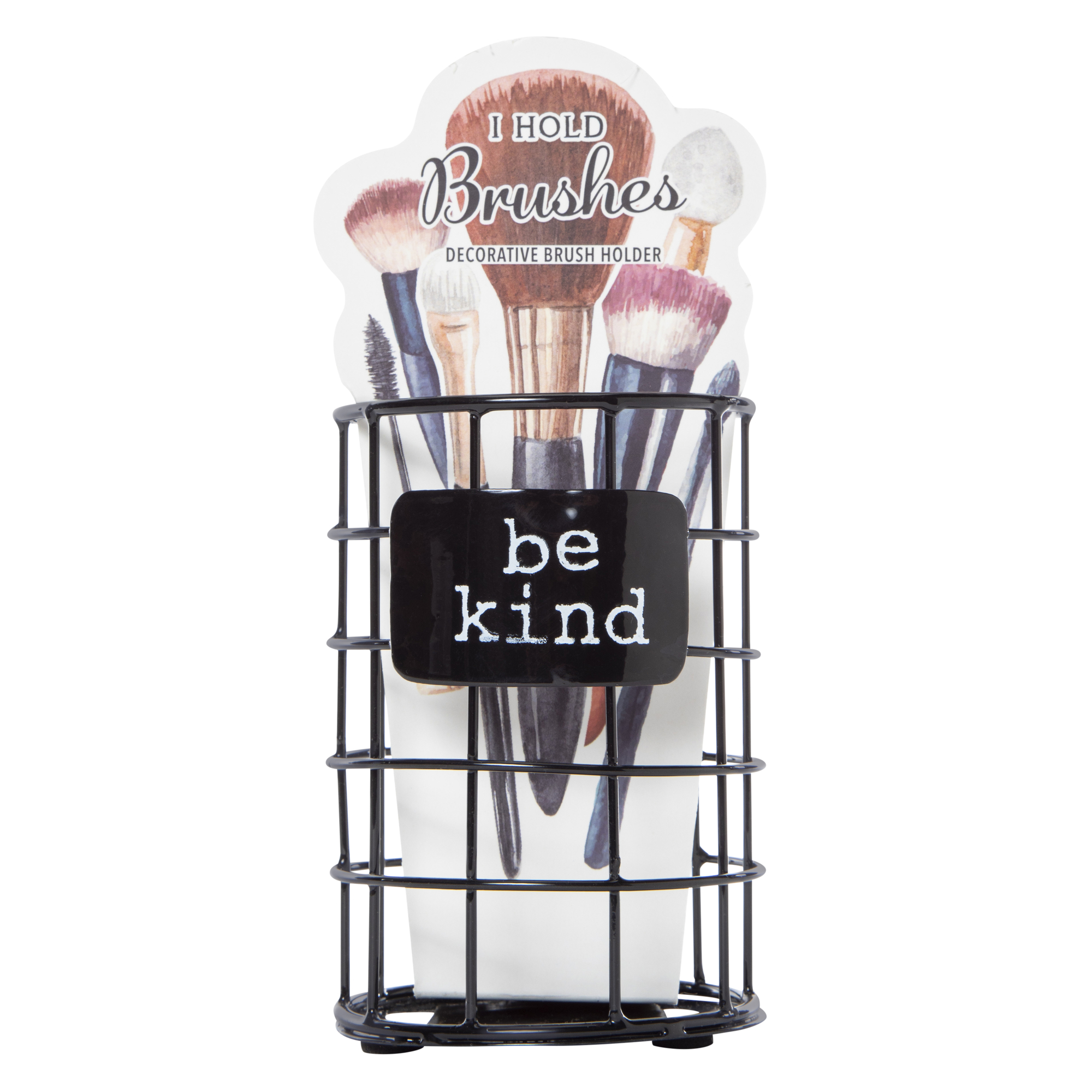 Be Kind' Wire Makeup Brush Holder 3.5 x 5in