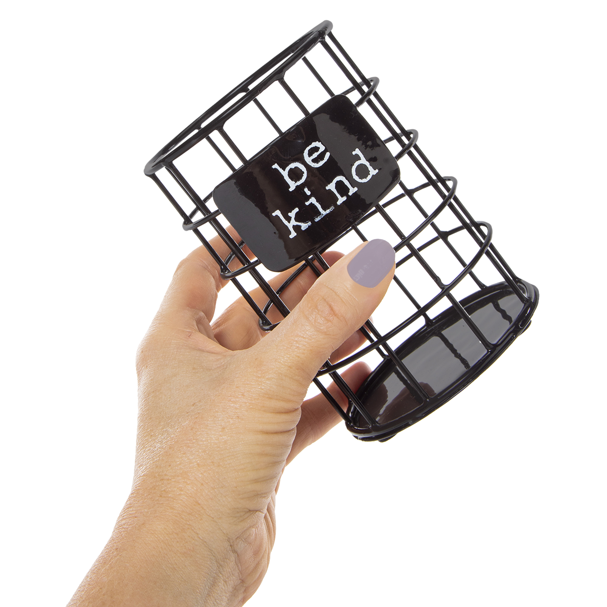 Be Kind' Wire Makeup Brush Holder 3.5 x 5in