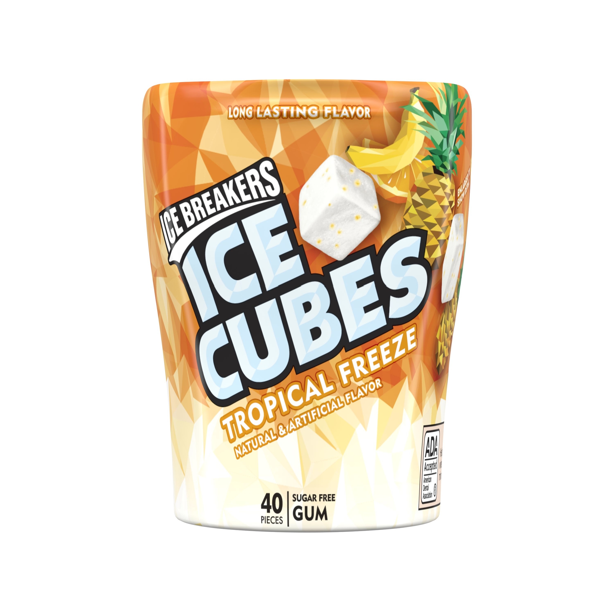 Ice Breakers Ice Cubes Tropical Freeze Sugar Free Gum 40 Pieces