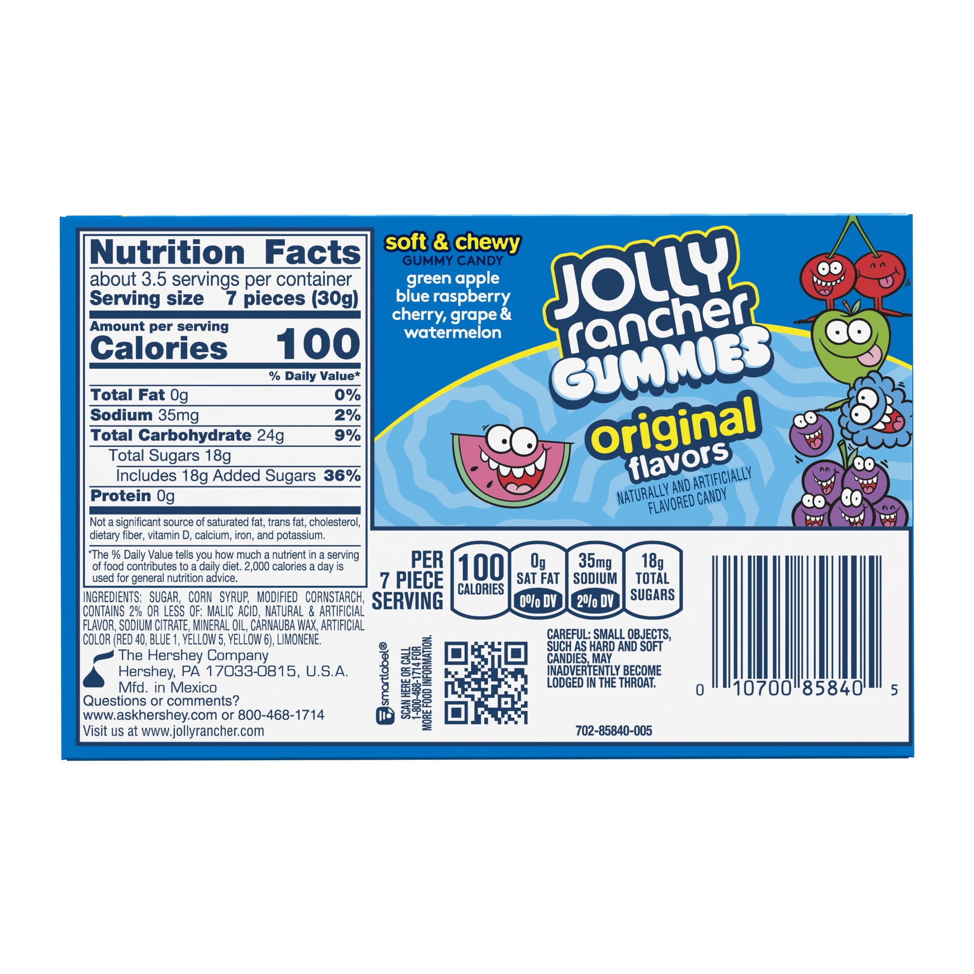 Jolly Rancher Gummies, Original Flavors 3.5oz