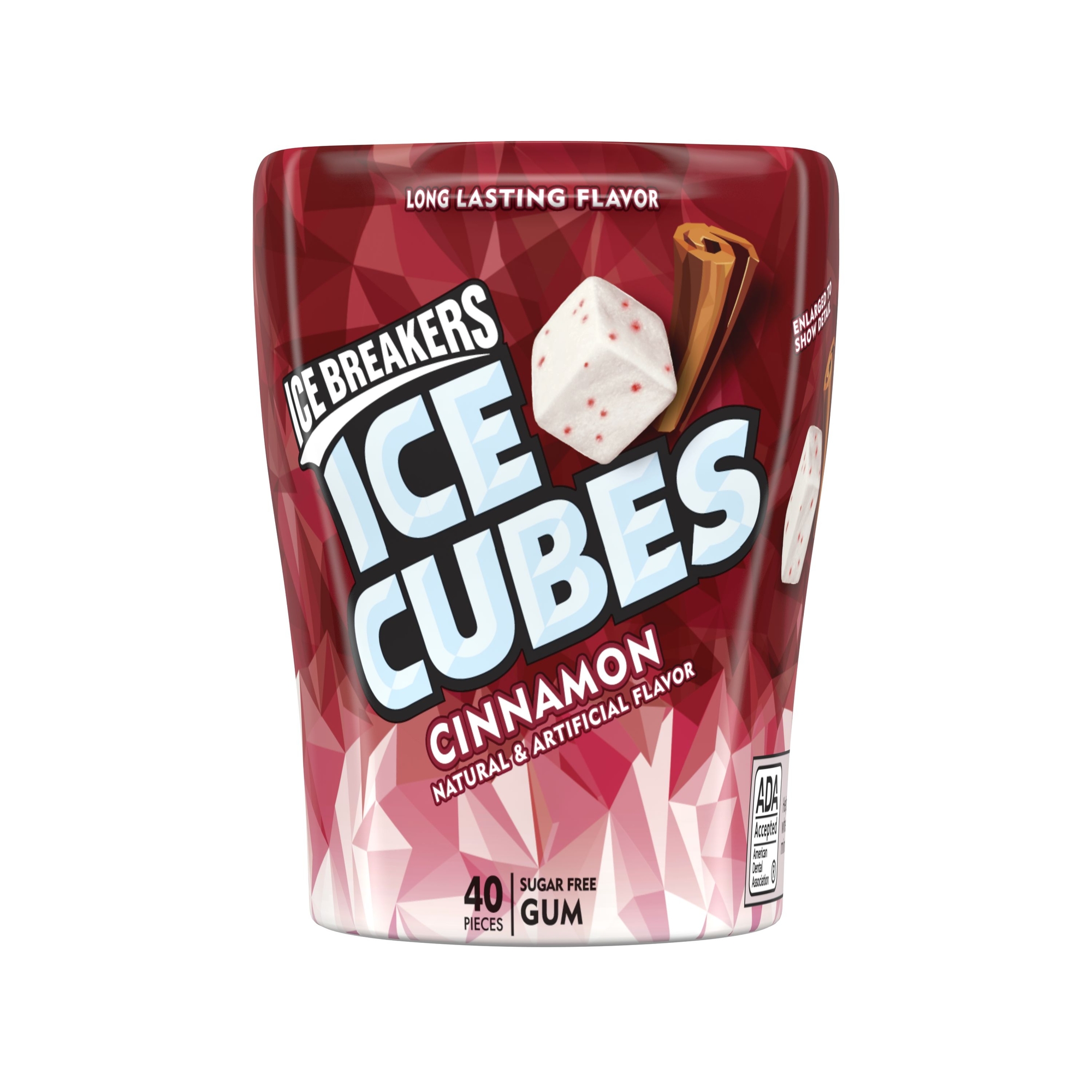 Ice Breakers Ice Cubes Cinnamon Sugar Free Gum 40 Pieces