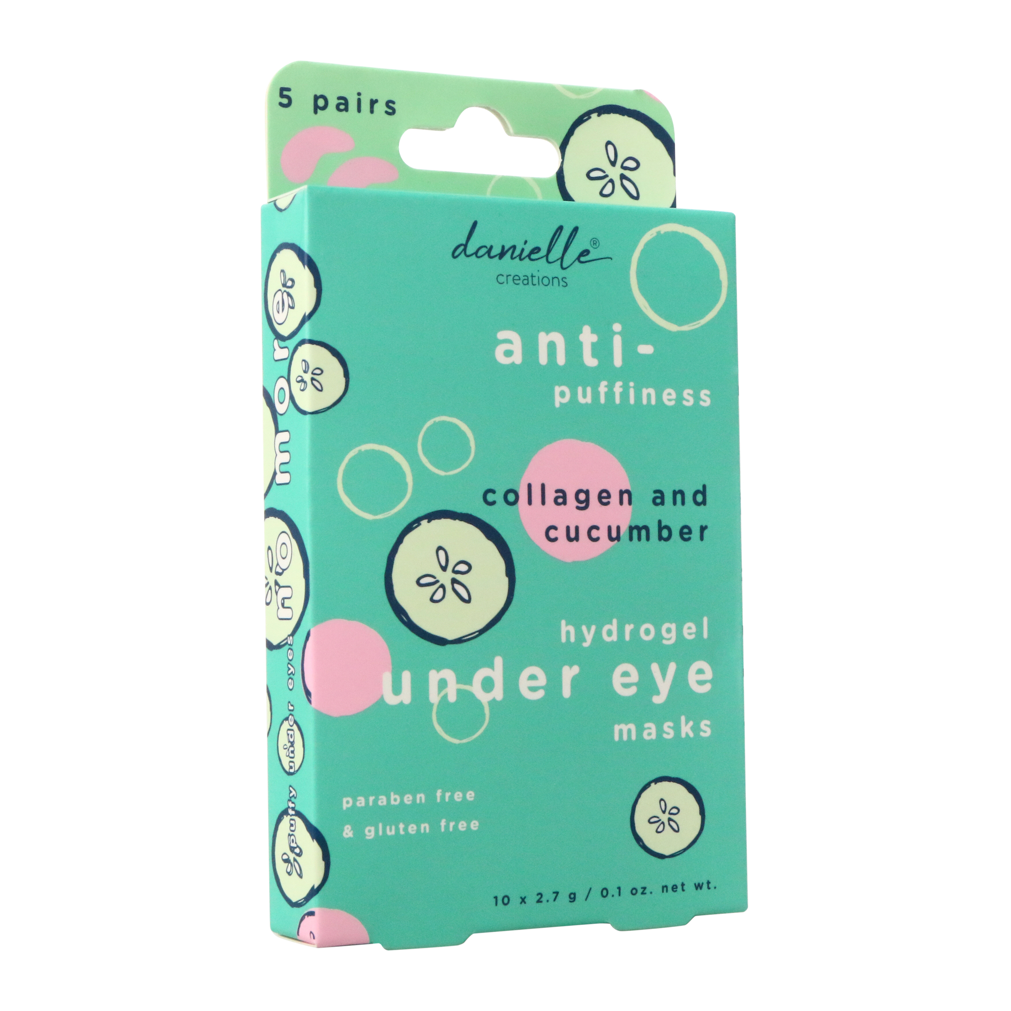 Danielle® Hydrogel Under-Eye Masks - Collagen + Cucumber, 5 Pairs