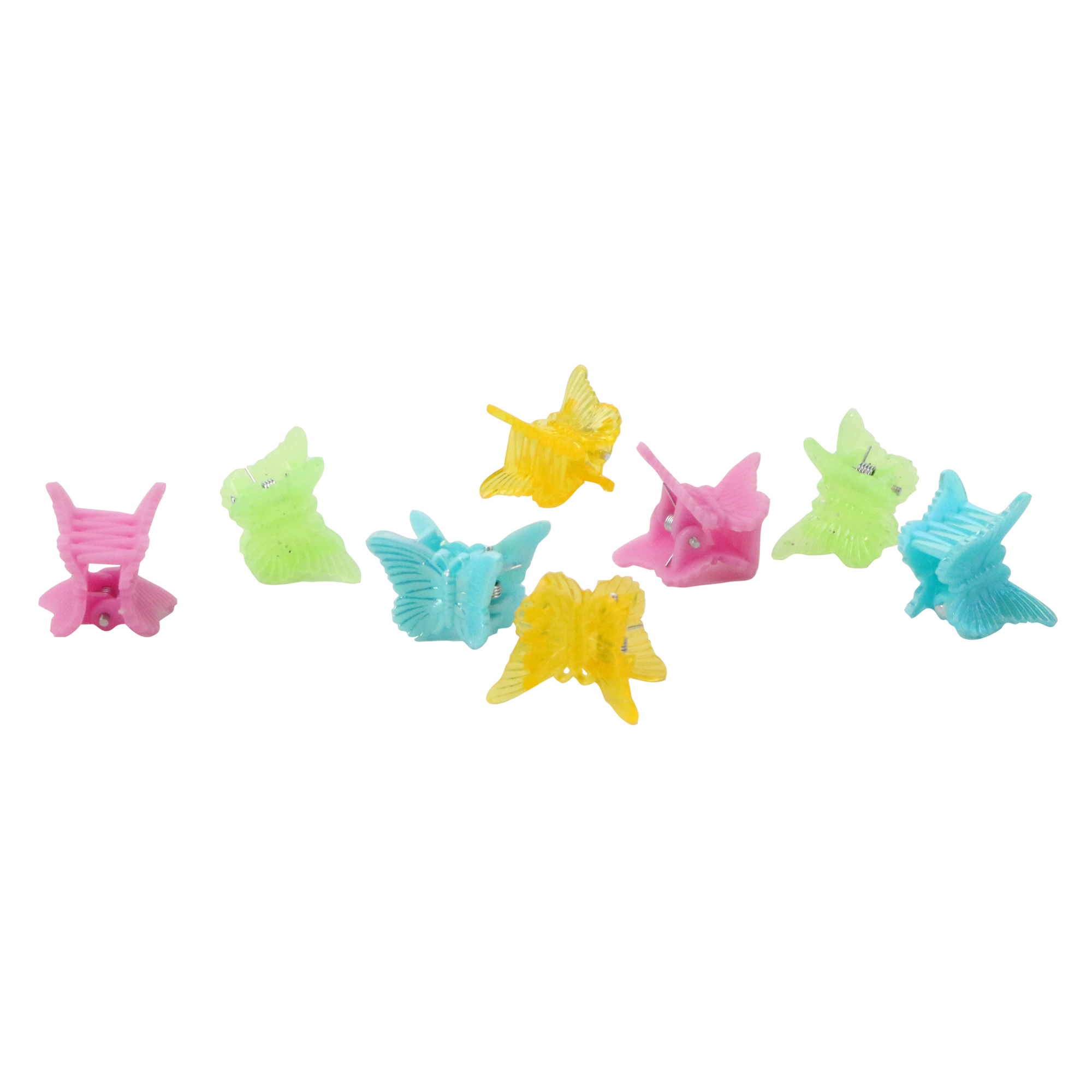 Mini Butterfly Claw Hair Clips 8-Pack