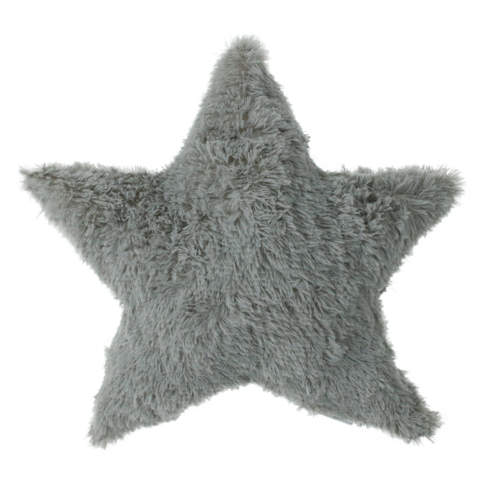 Faux Fur Star Pillow 17.5in