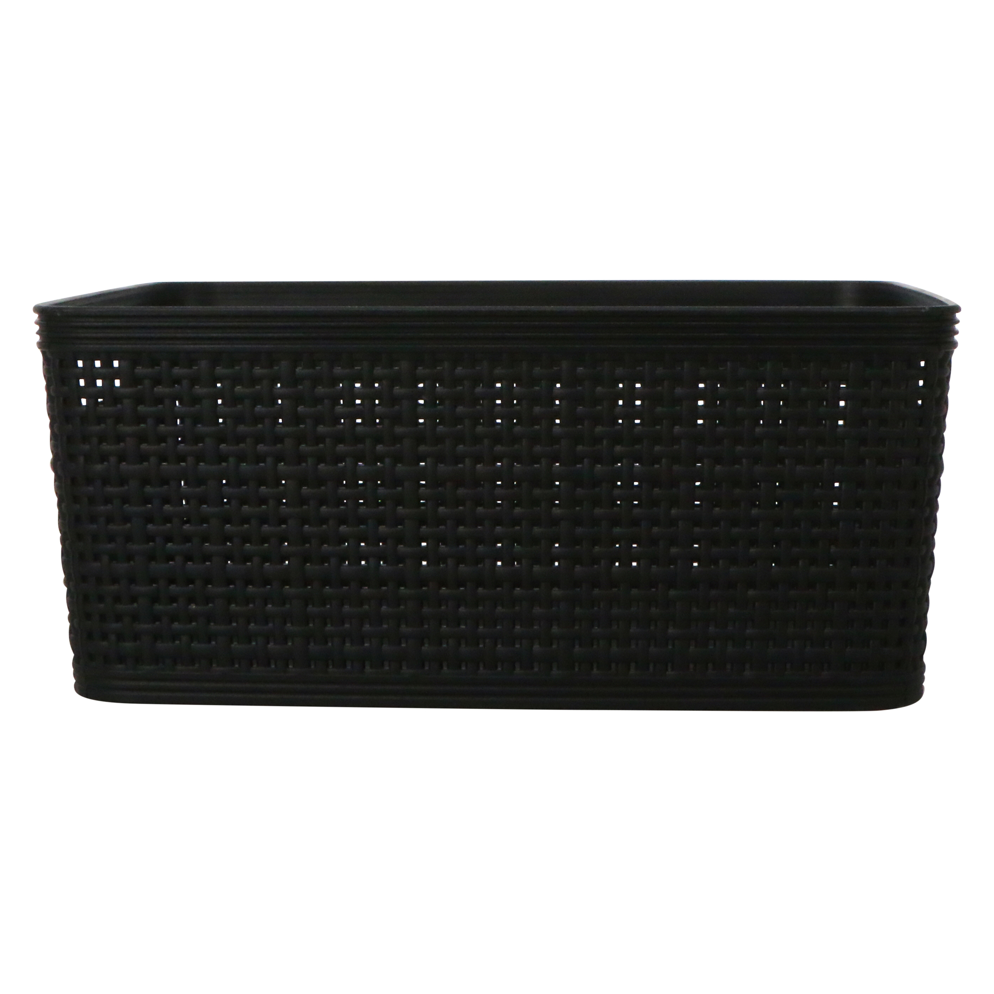 Medium Woven Plastic Storage Bin 9.6in x 7.5in