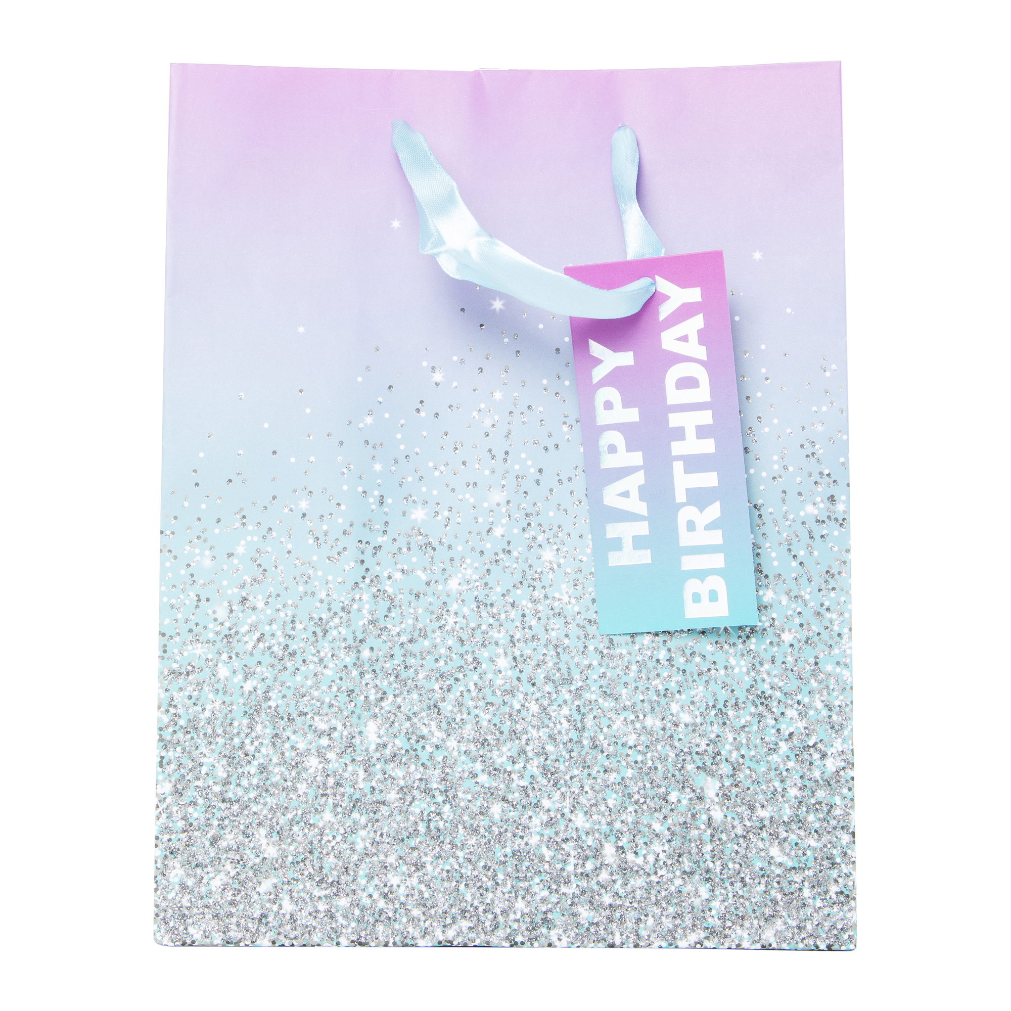 Ombre Glitter Sparkle Medium Gift Bag 9in x 7in