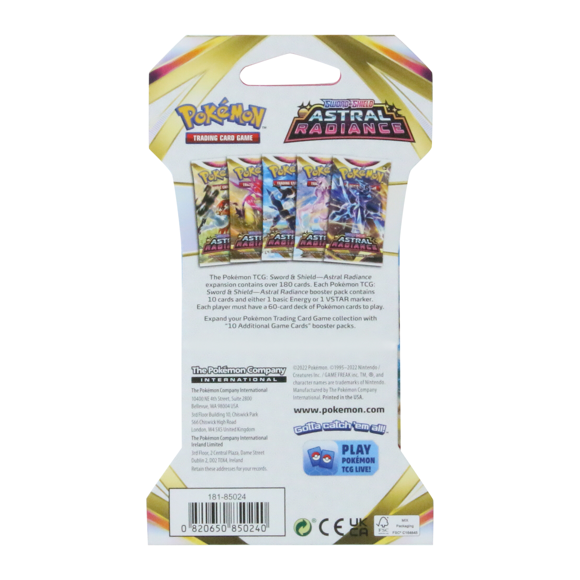 Pokemon™ Tcg: Sword & Shield Astral Radiance Booster Pack