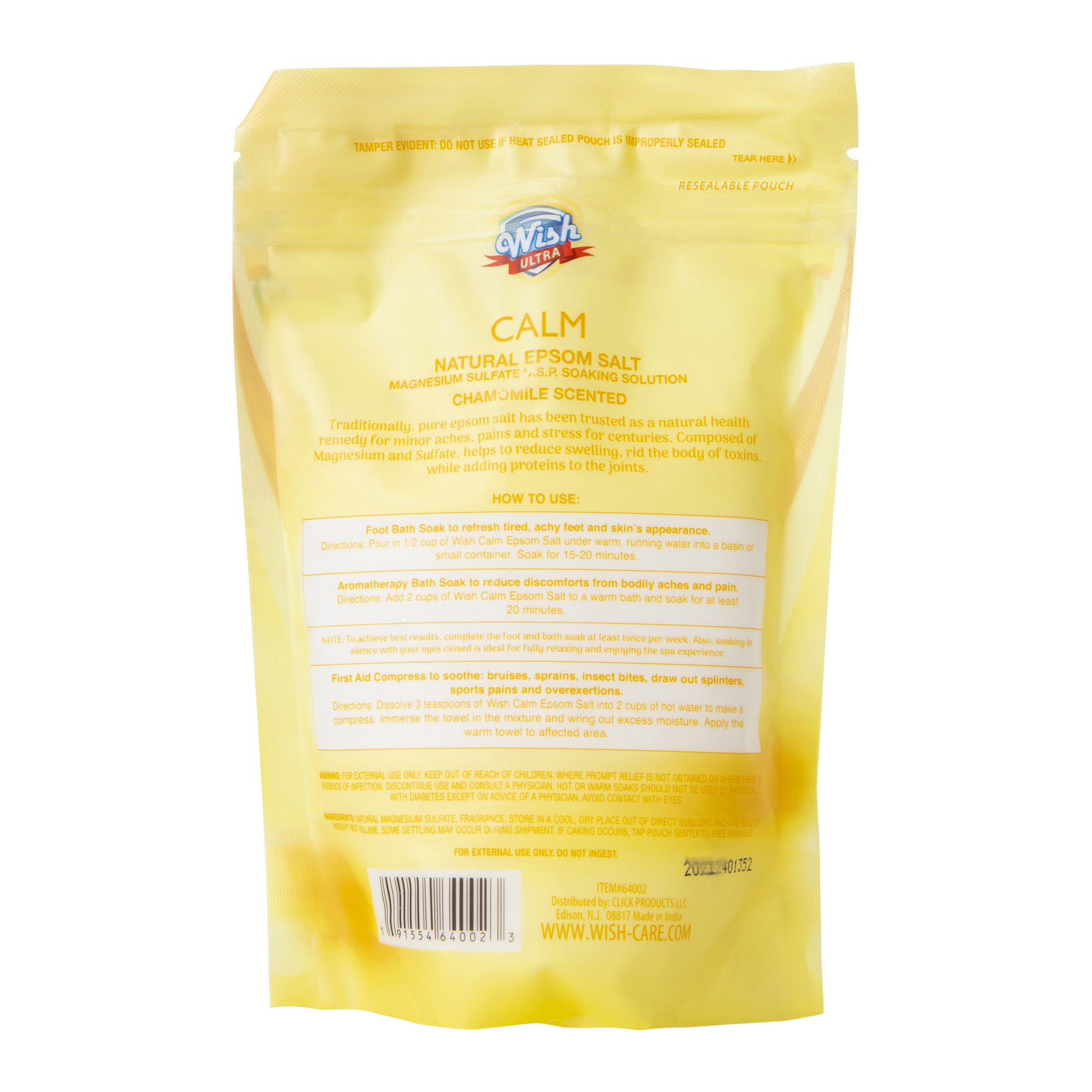 Wish Ultra Calm Natural Epsom Salts 16oz