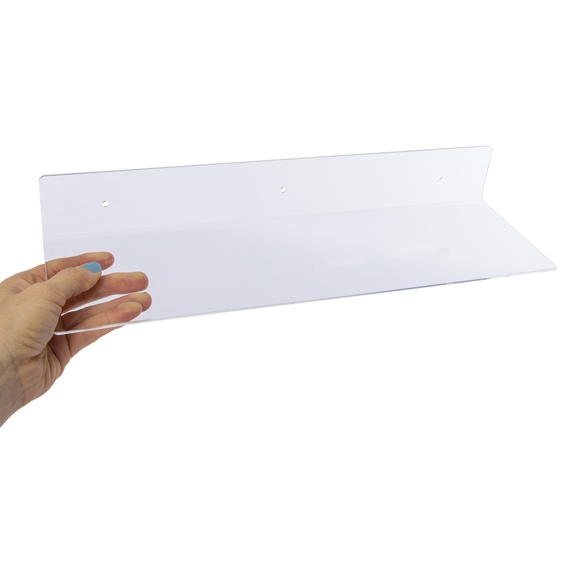 Clear Floating Shelf 15.75in x 4.8in