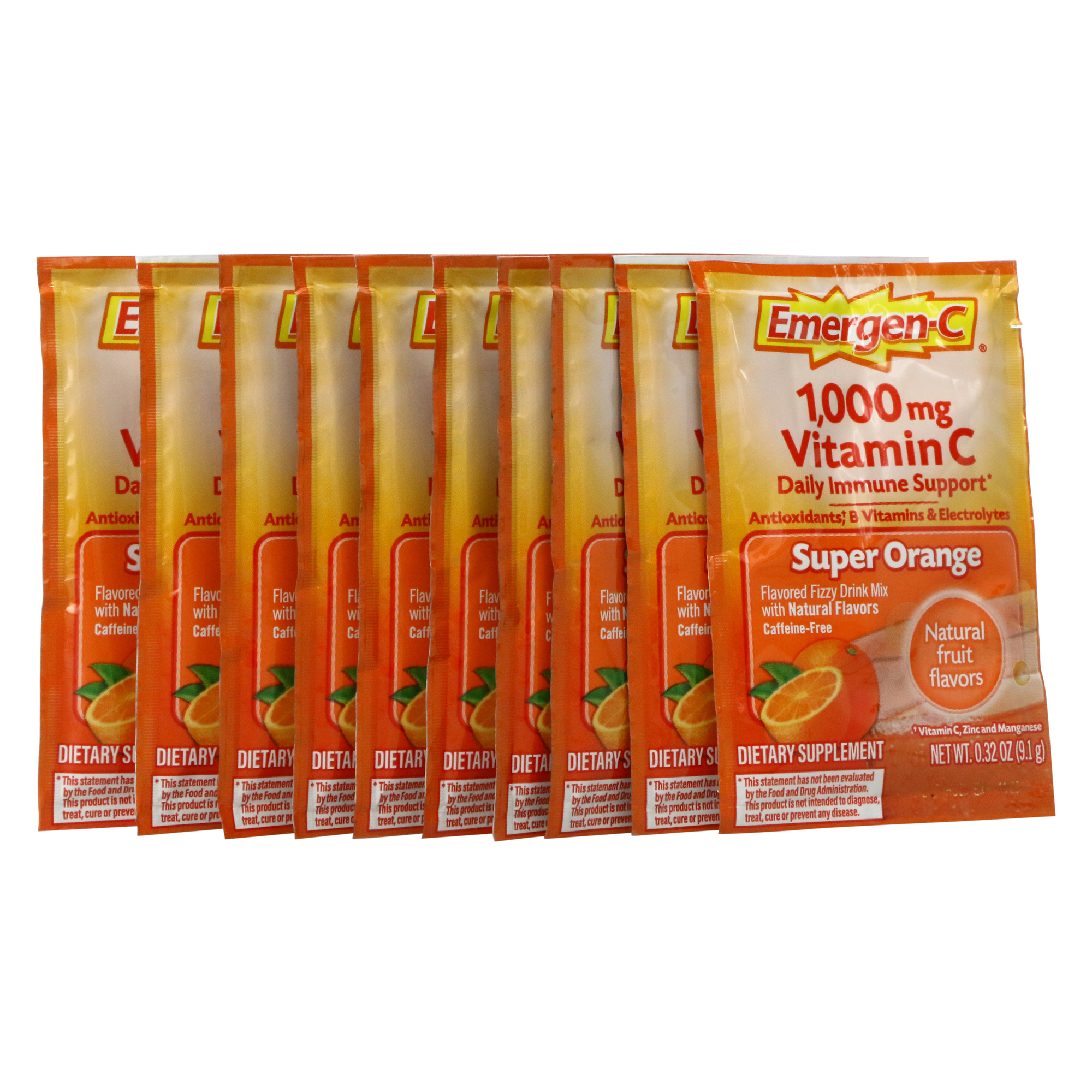 Emergen-C® Super Orange Daily Immune Support Drink Mix Packets 10-Count