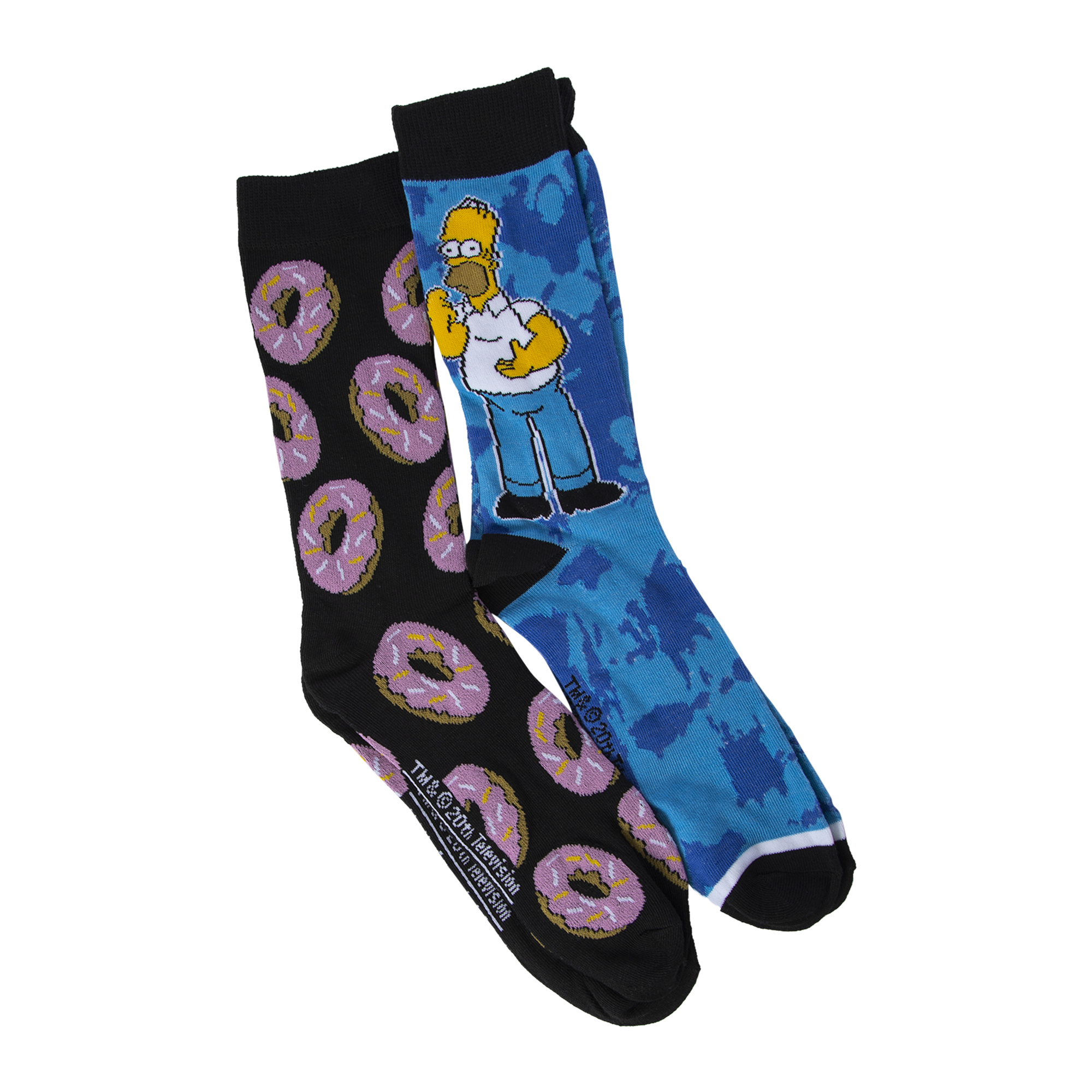 Young Men's The Simpsons™ Homer Donuts Crew Socks 2-Pack