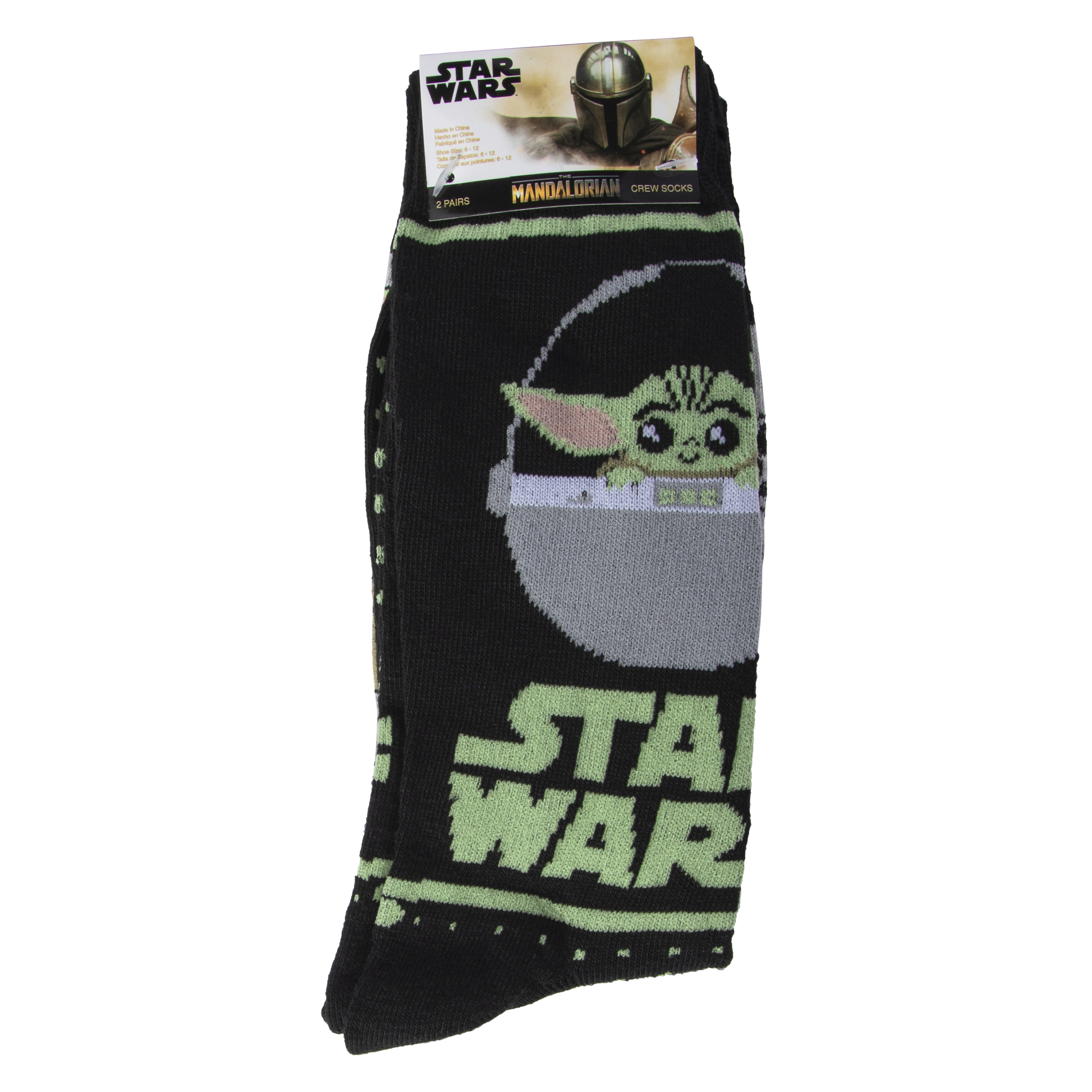 Young Men's The Mandalorian™ Grogu Crew Socks 2-Pack