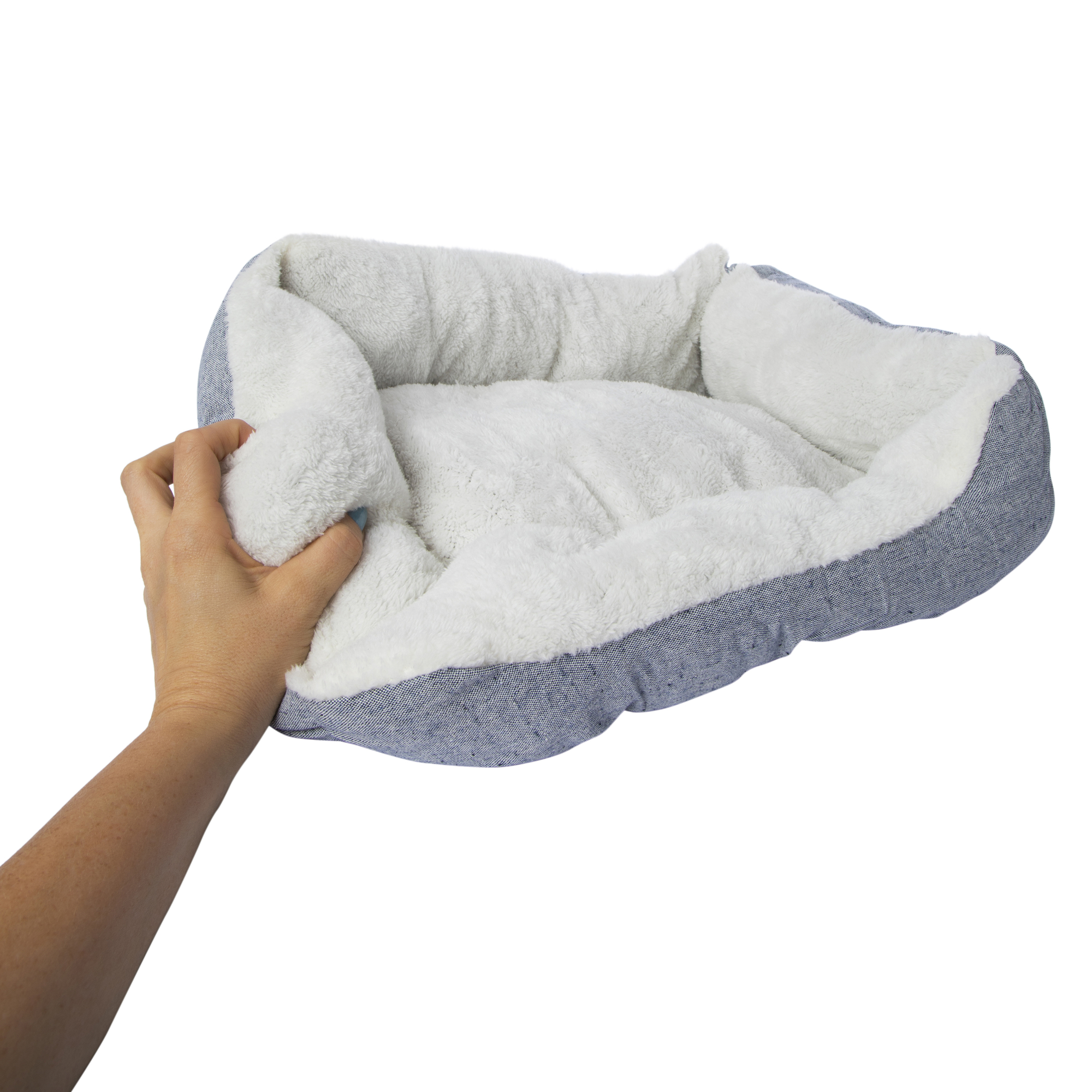 Denim Cuddler Pet Bed 17.5in x 19.5in