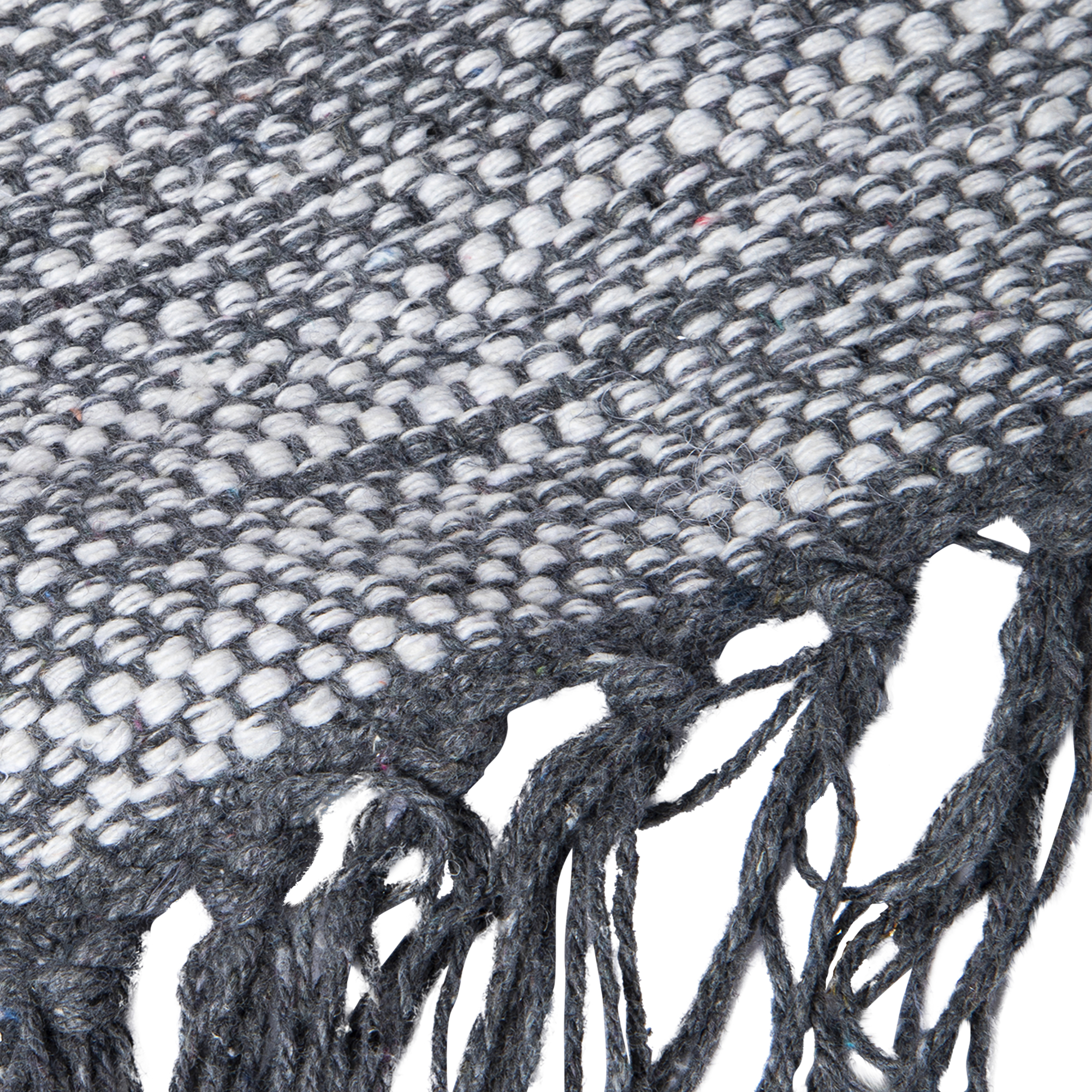 Yarn-Dyed Cotton Rug 2ft x 3ft - Gray