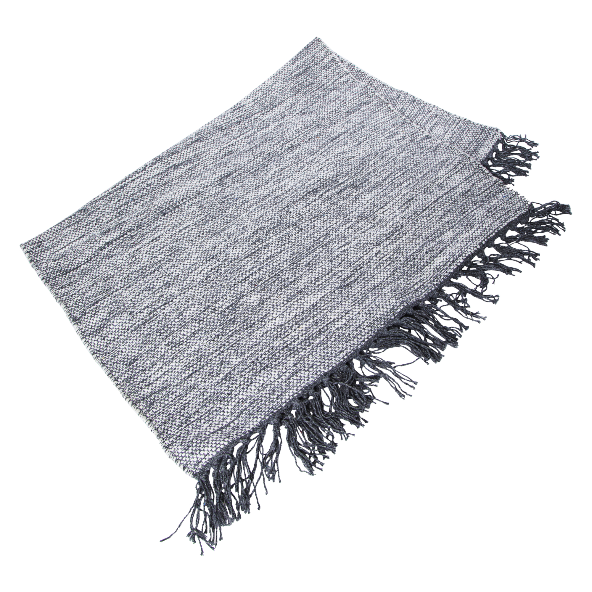 Yarn-Dyed Cotton Rug 2ft x 3ft - Gray