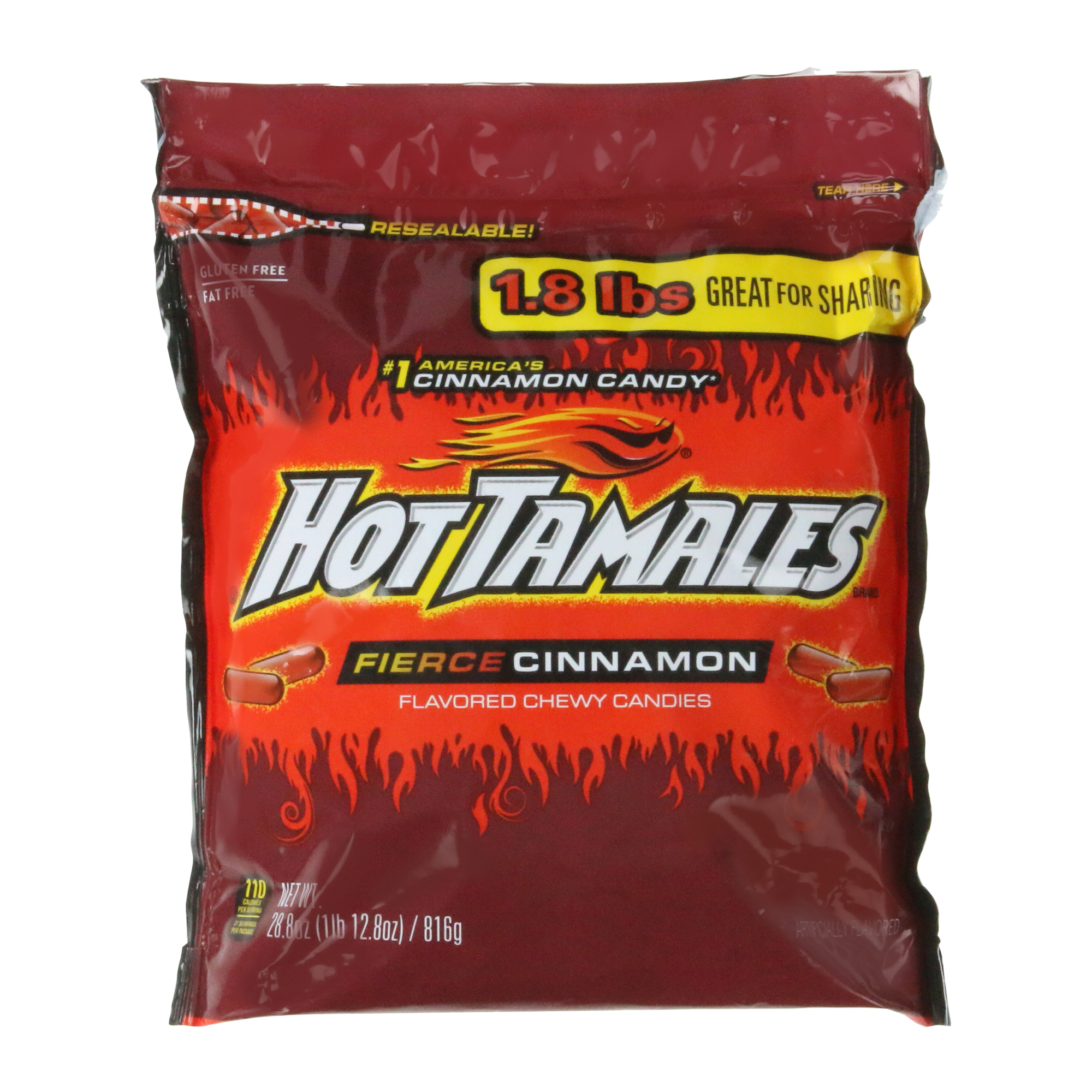 Hot Tamales Fierce Cinnamon Chewy Candies 28.8oz