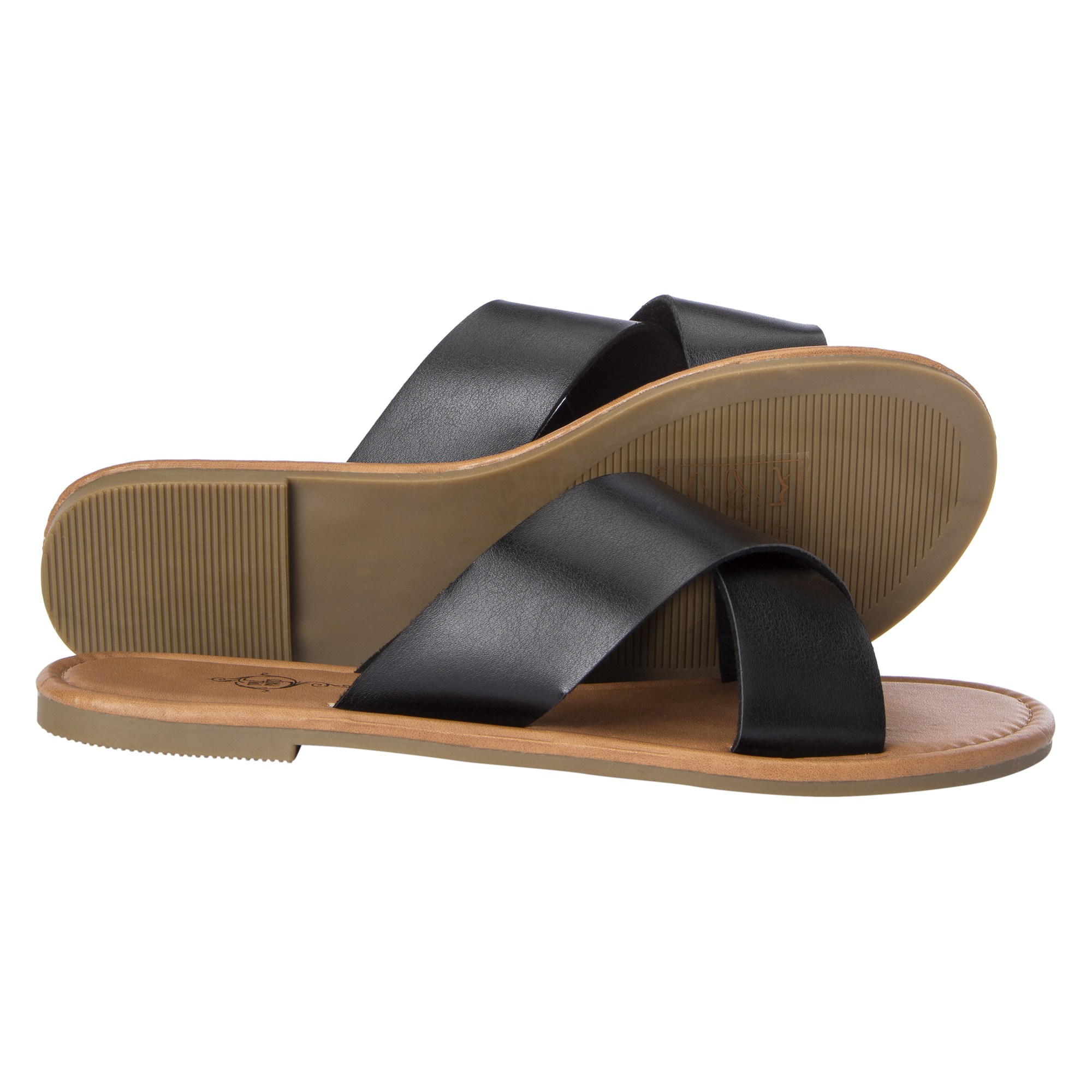 Black X-Strap Sandals