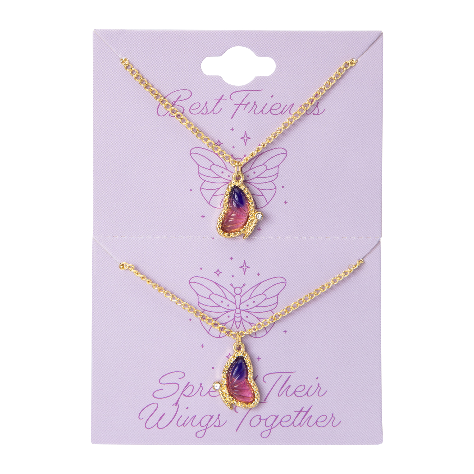 Butterfly Bff Necklaces 2-Piece Set