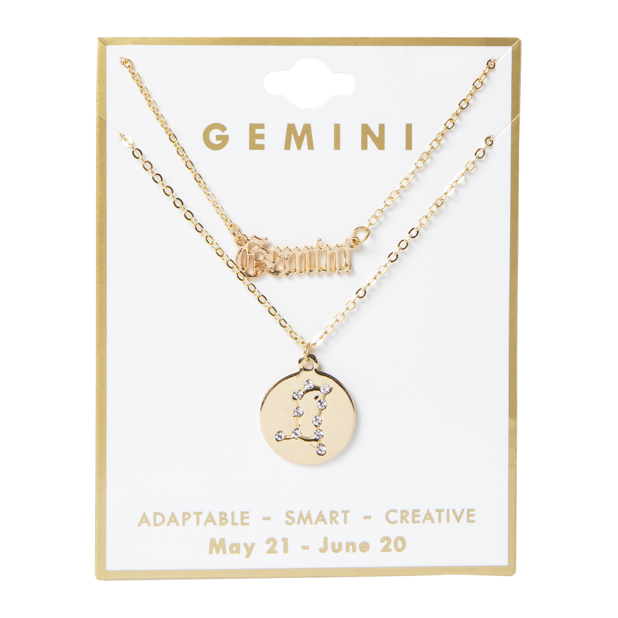 Layered Zodiac Necklace - Gemini