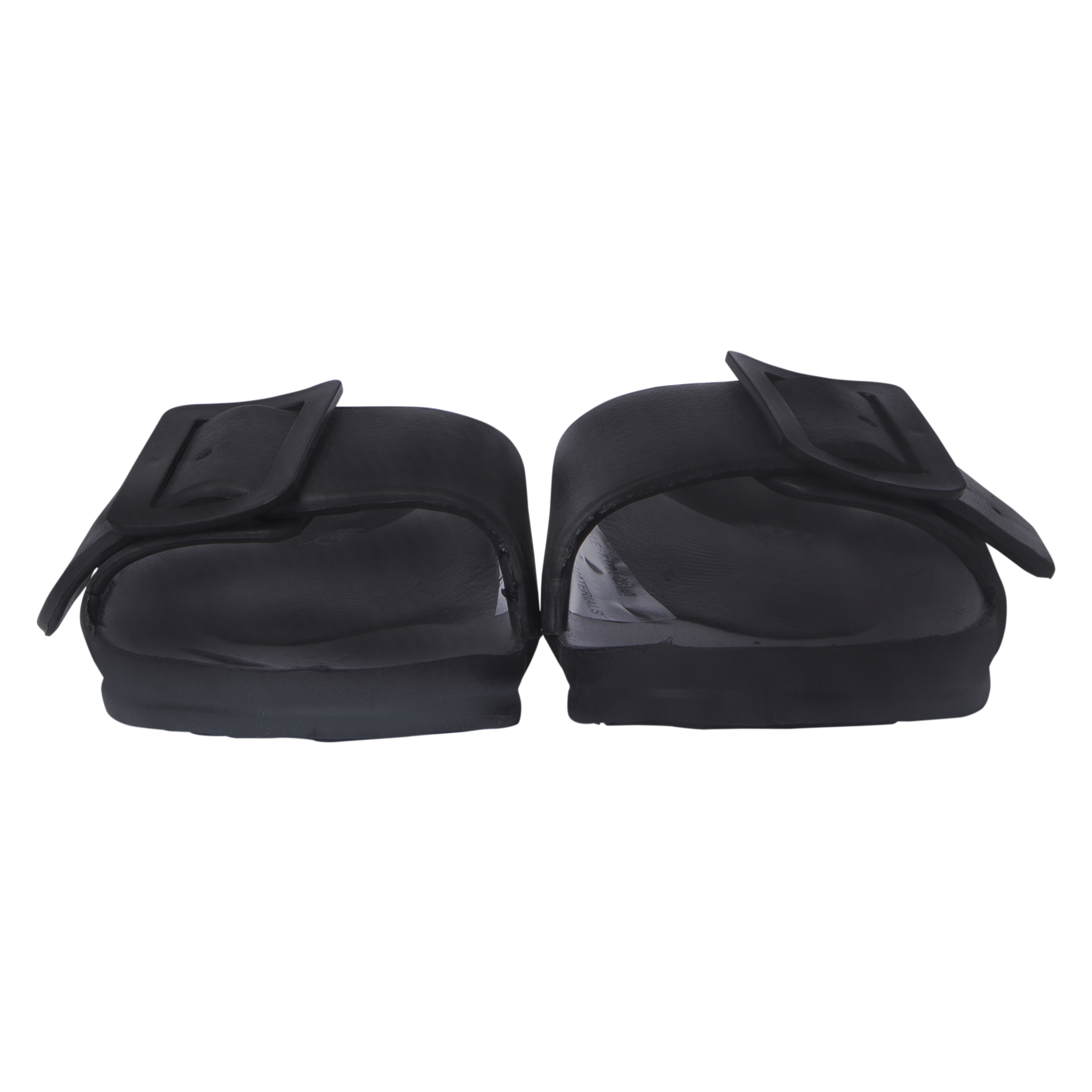 Black Eva Buckle Slide Sandals