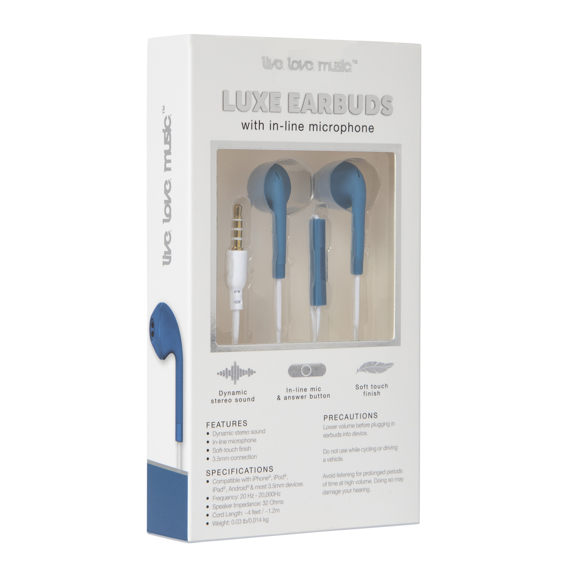 Luxe Wired Earbuds With inline Microphone