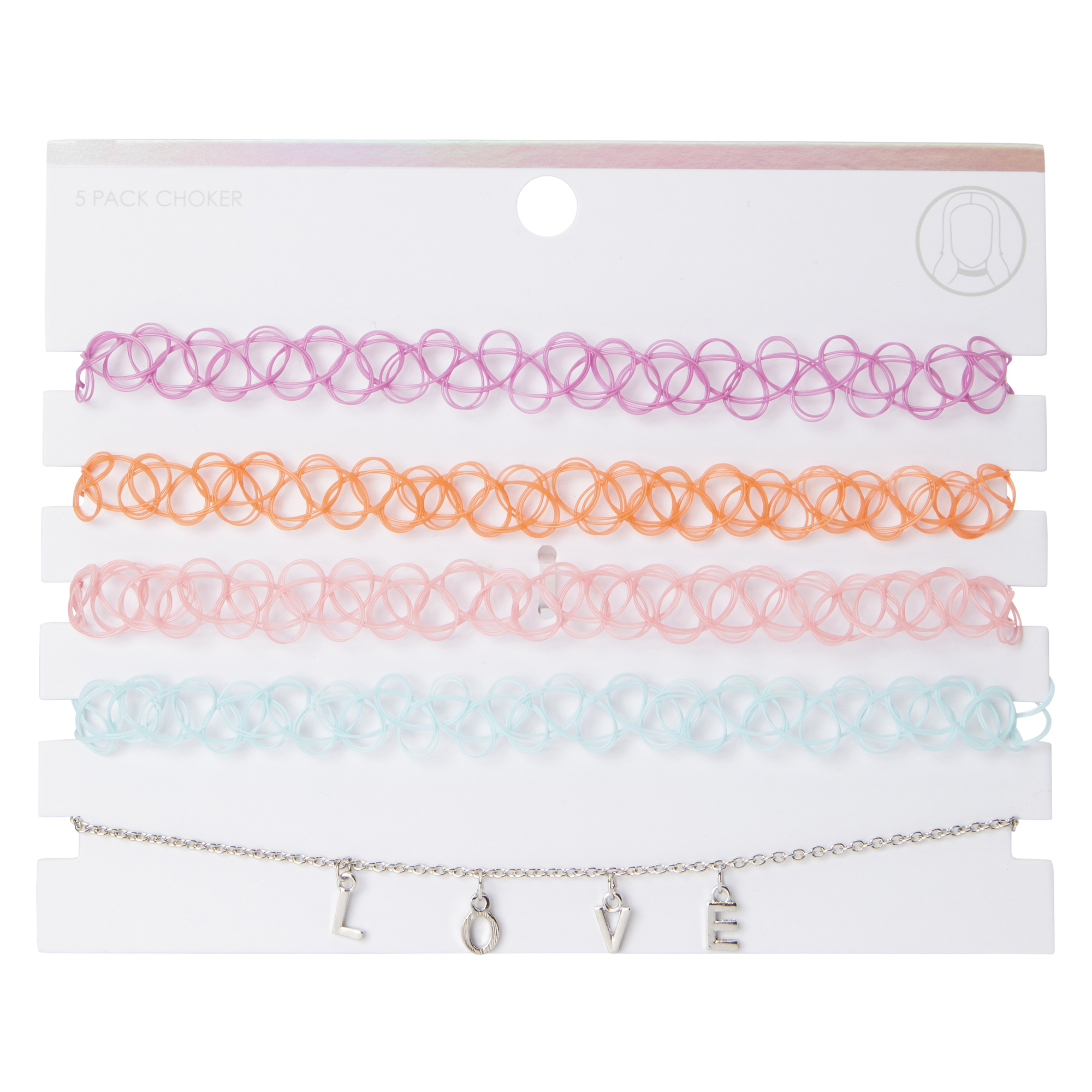 Bright Love Choker Necklaces 5-Piece Set